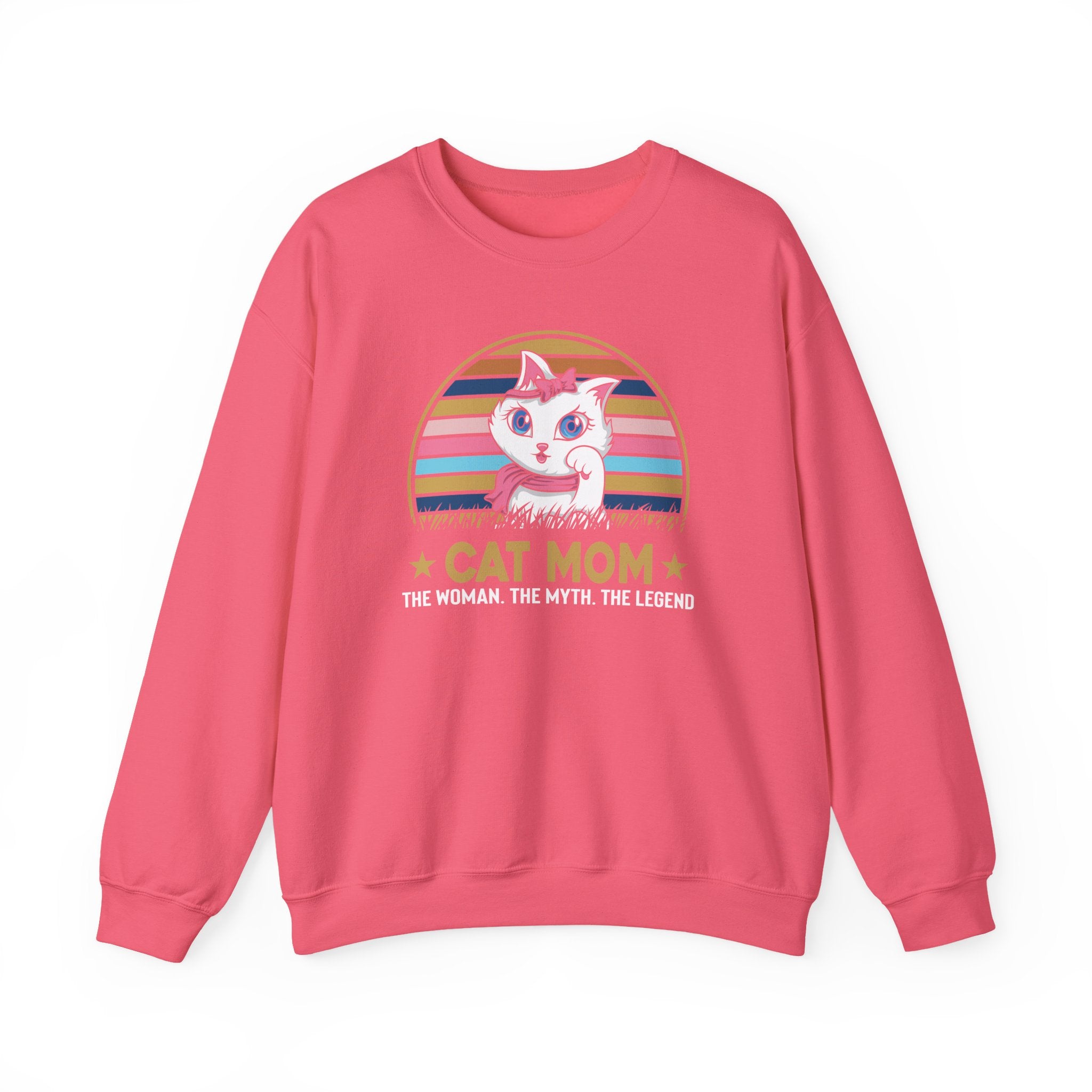 Cat Lover Sweatshirt - Cat Mom - Unisex Heavy Blend™ Crewneck Sweatshirt - Don't Stress Meowt