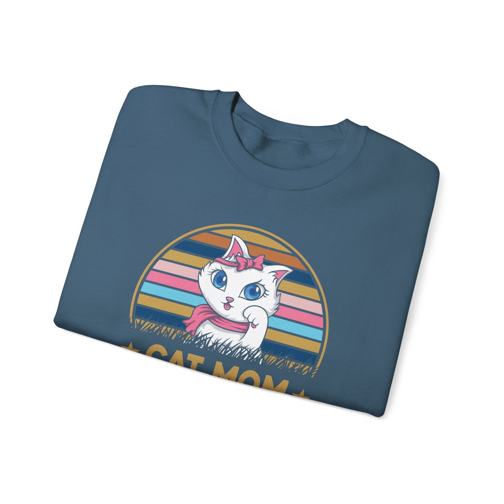 Cat Lover Sweatshirt - Cat Mom - Unisex Heavy Blend™ Crewneck Sweatshirt - Don't Stress Meowt