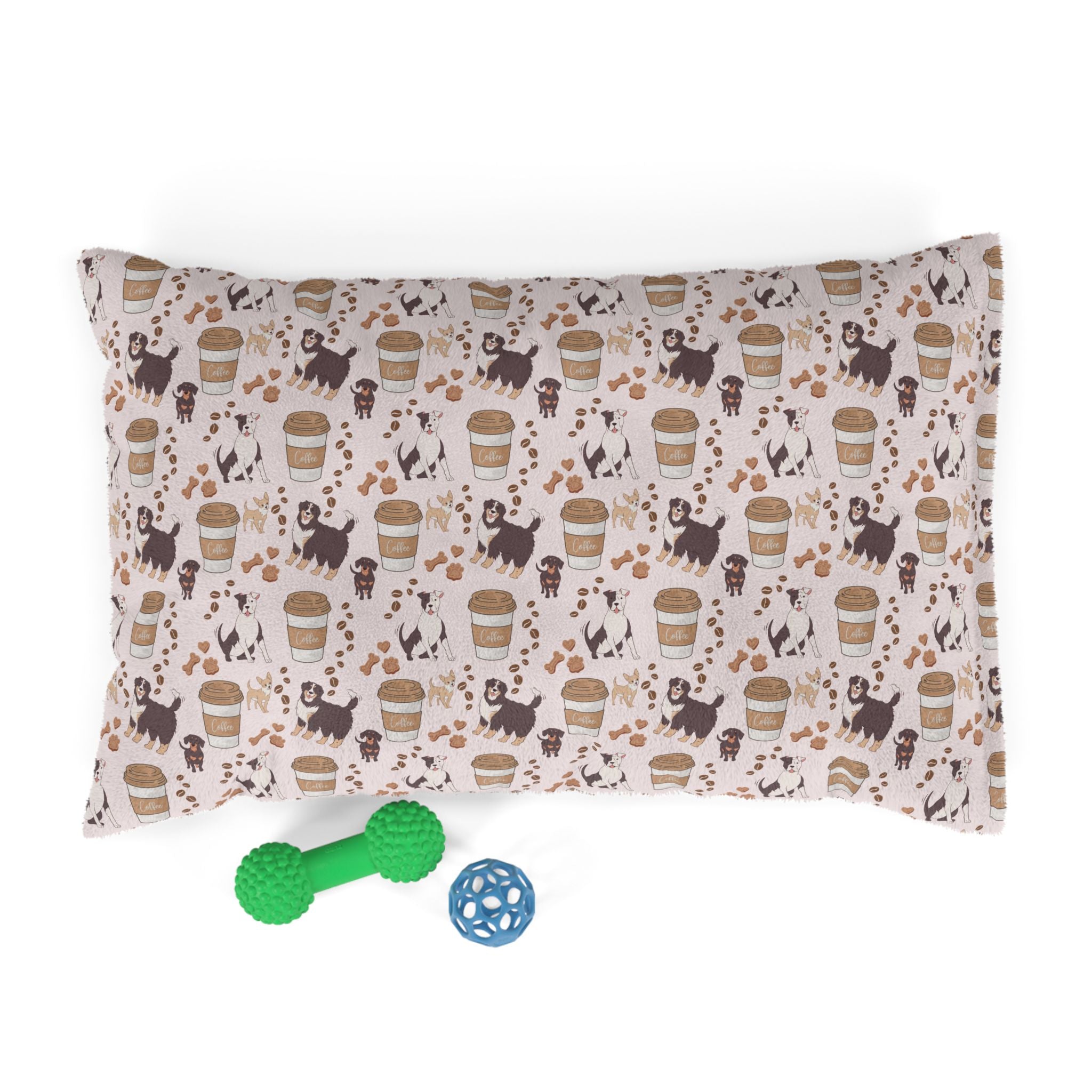 Cozy Pet Bed with Playful Dog Prints, Dog Bed, Pet Accessories, Gift for Dog Lovers, Home Decor for Pets, Doggie Bed