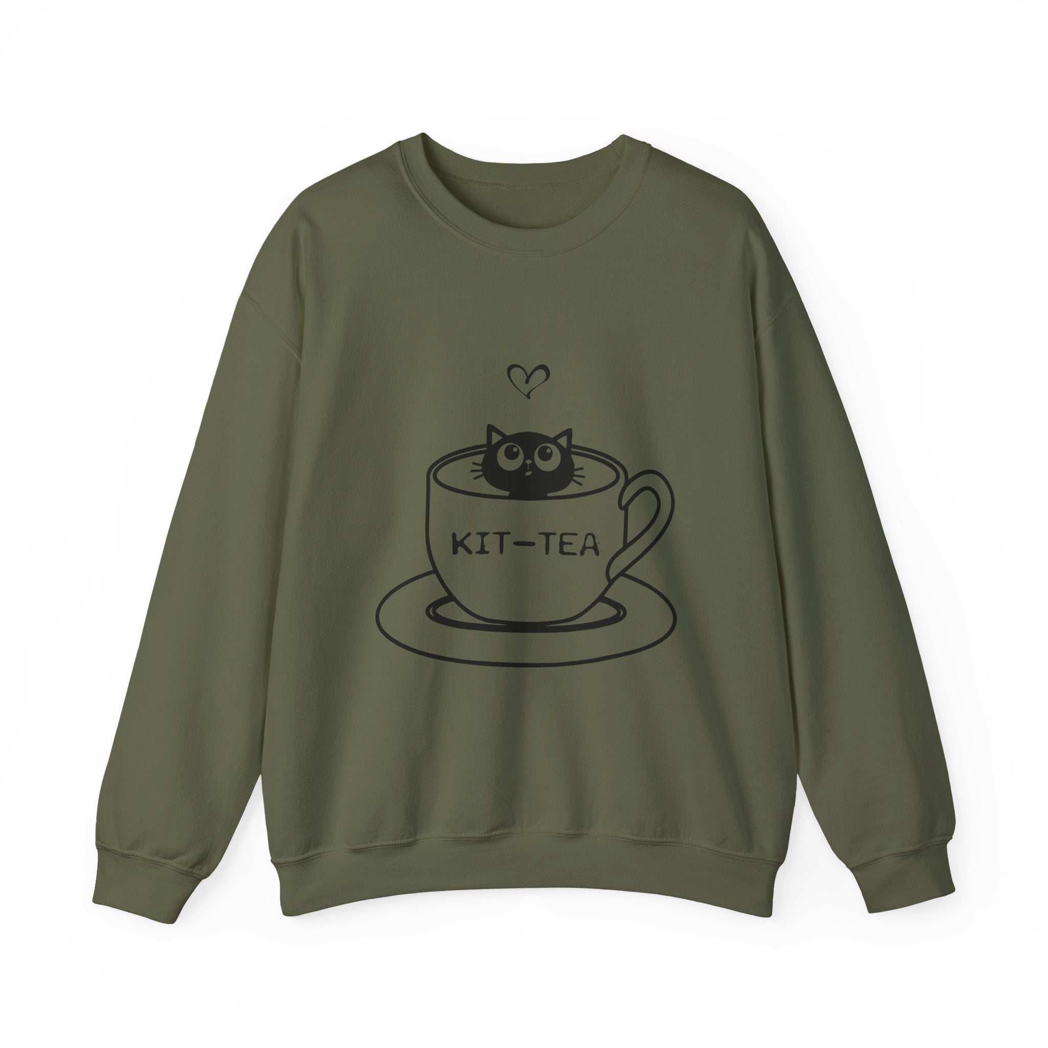 Cat Quote Sweatshirt - Kit-Tea -  Heavy Blend Crewneck