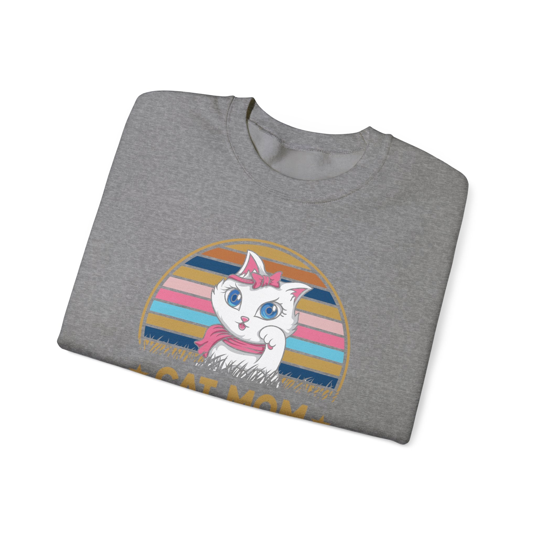 Cat Lover Sweatshirt - Cat Mom - Unisex Heavy Blend™ Crewneck Sweatshirt - Don't Stress Meowt