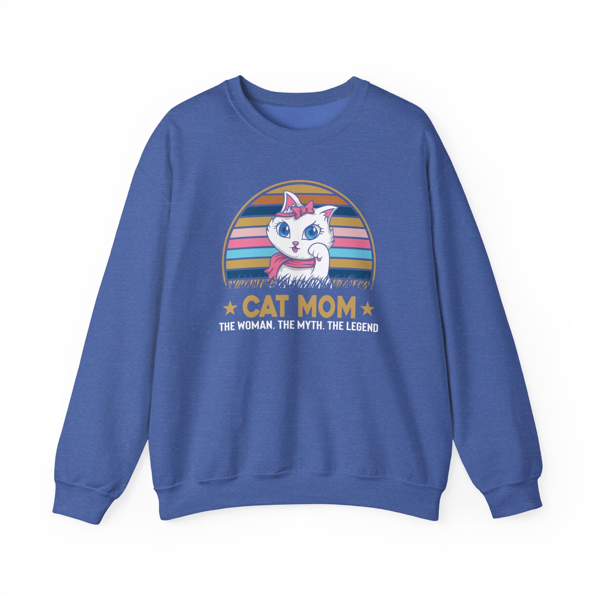 Cat Lover Sweatshirt - Cat Mom - Unisex Heavy Blend™ Crewneck Sweatshirt - Don't Stress Meowt