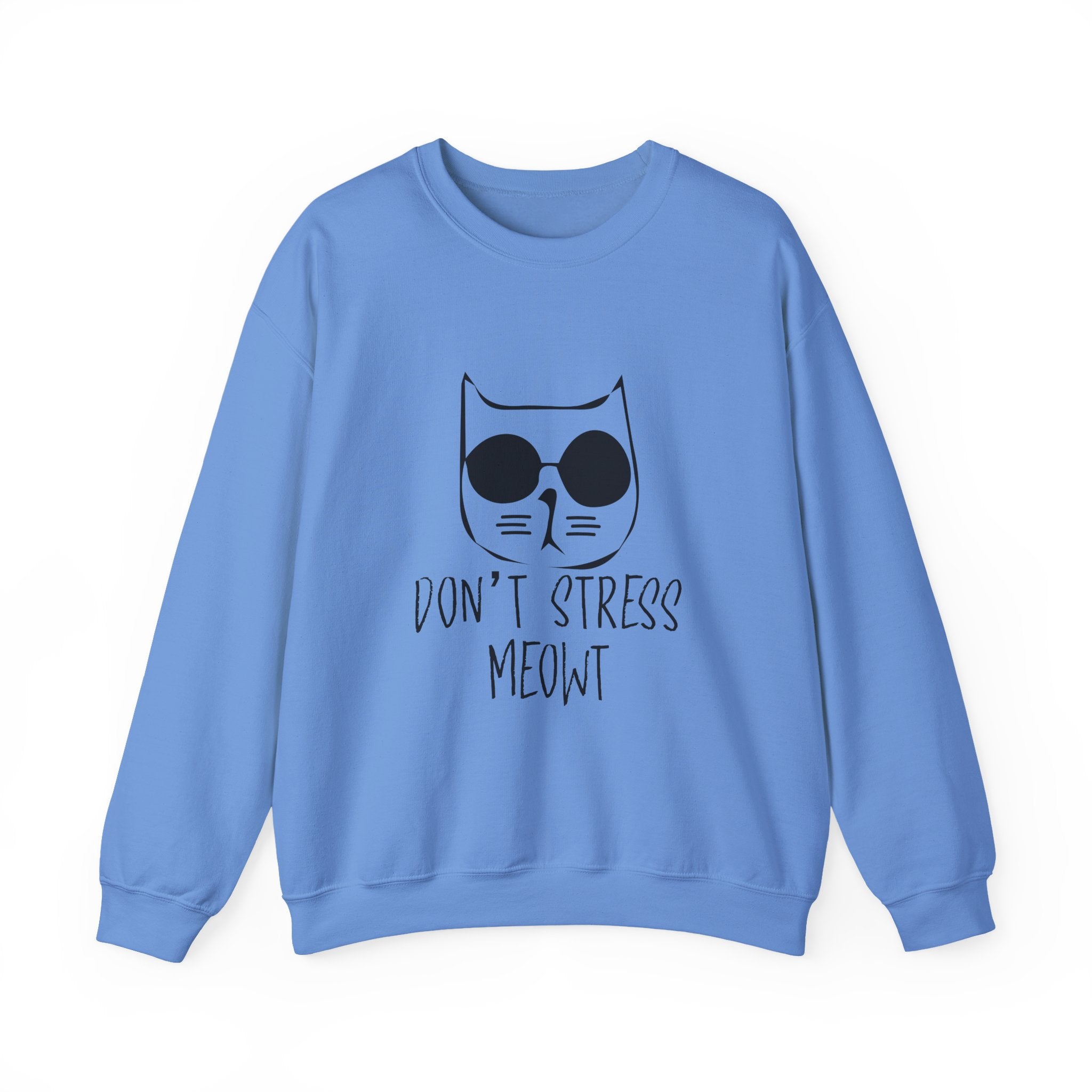 Cat Lover Sweatshirt - Unisex Heavy Blend™ Crewneck Sweatshirt - Don't Stress Meowt