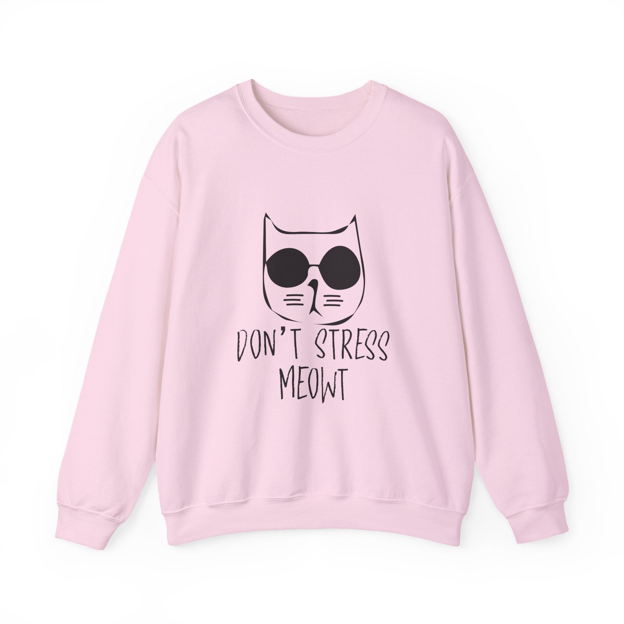 Cat Lover Sweatshirt - Unisex Heavy Blend™ Crewneck Sweatshirt - Don't Stress Meowt