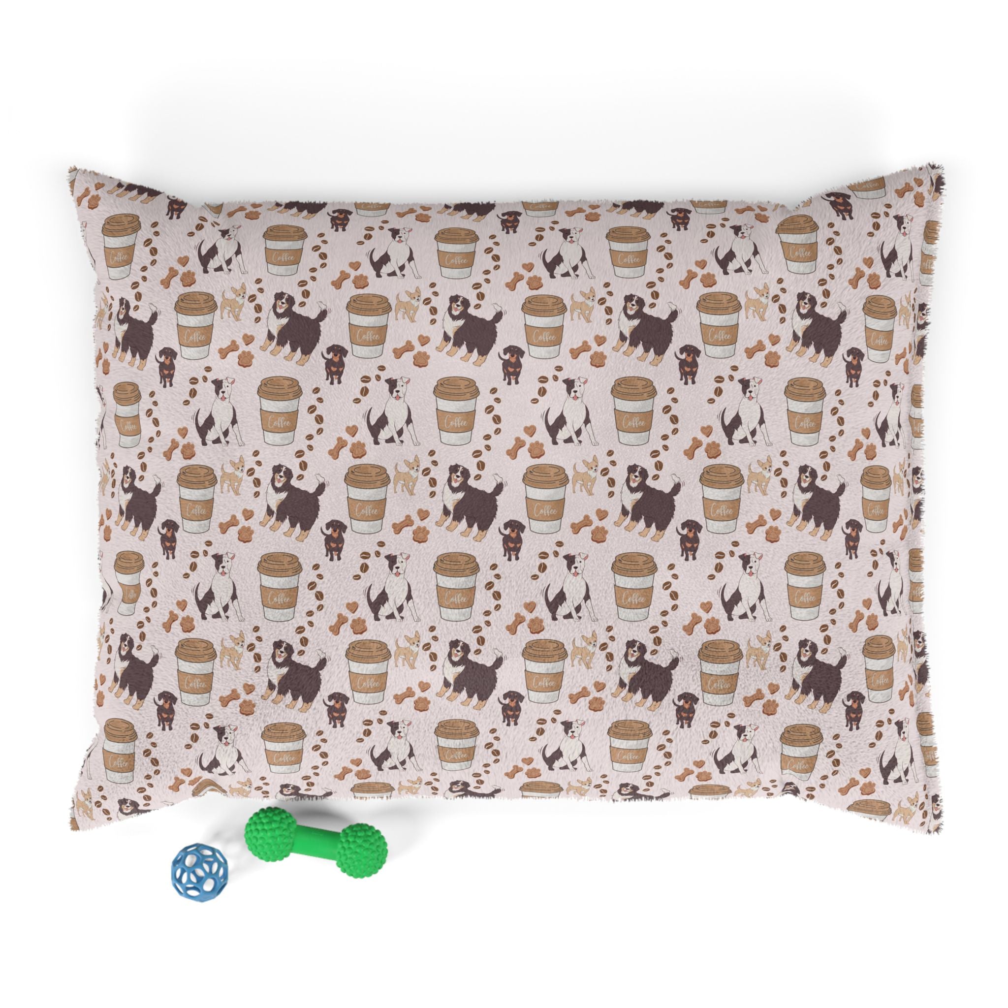 Cozy Pet Bed with Playful Dog Prints, Dog Bed, Pet Accessories, Gift for Dog Lovers, Home Decor for Pets, Doggie Bed