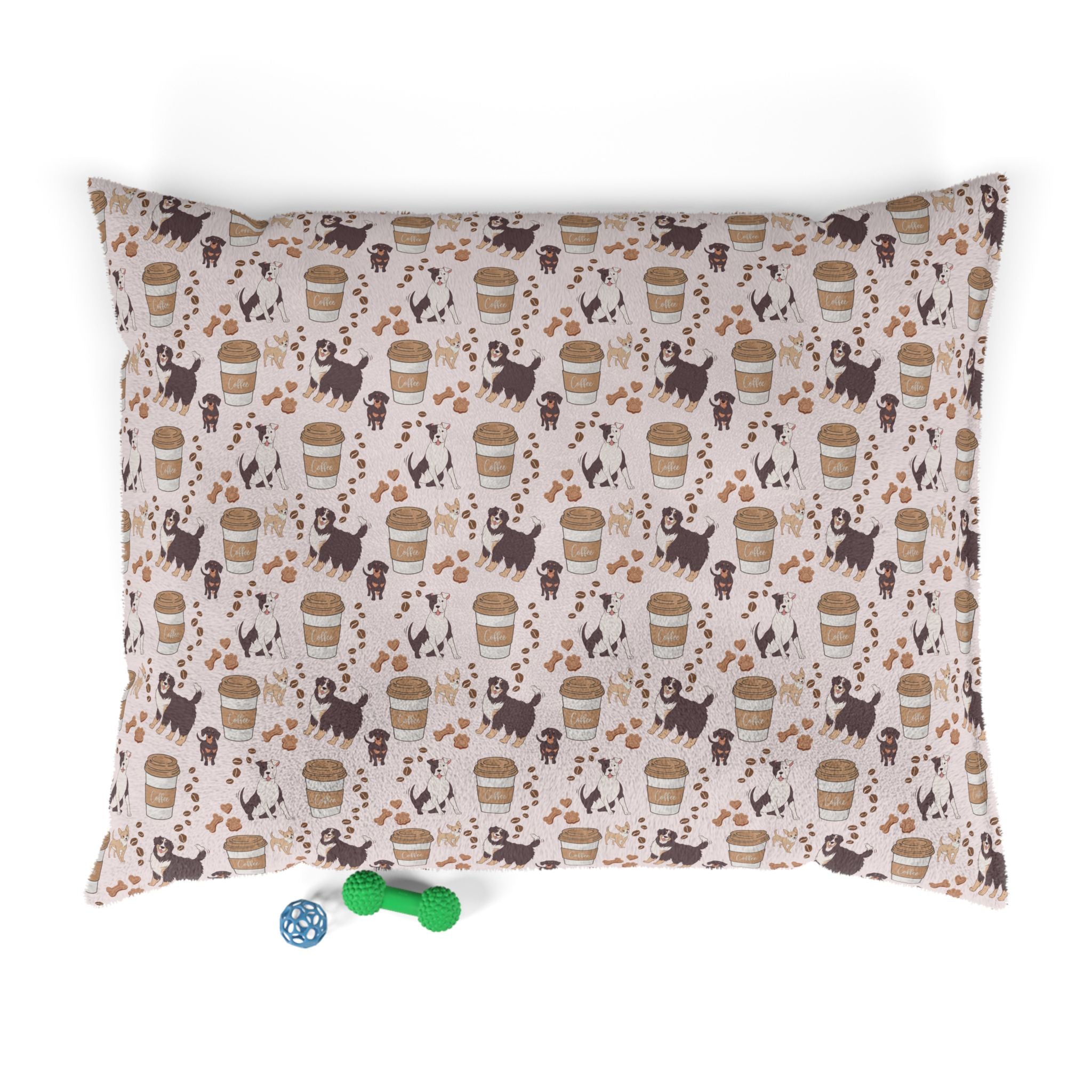 Cozy Pet Bed with Playful Dog Prints, Dog Bed, Pet Accessories, Gift for Dog Lovers, Home Decor for Pets, Doggie Bed