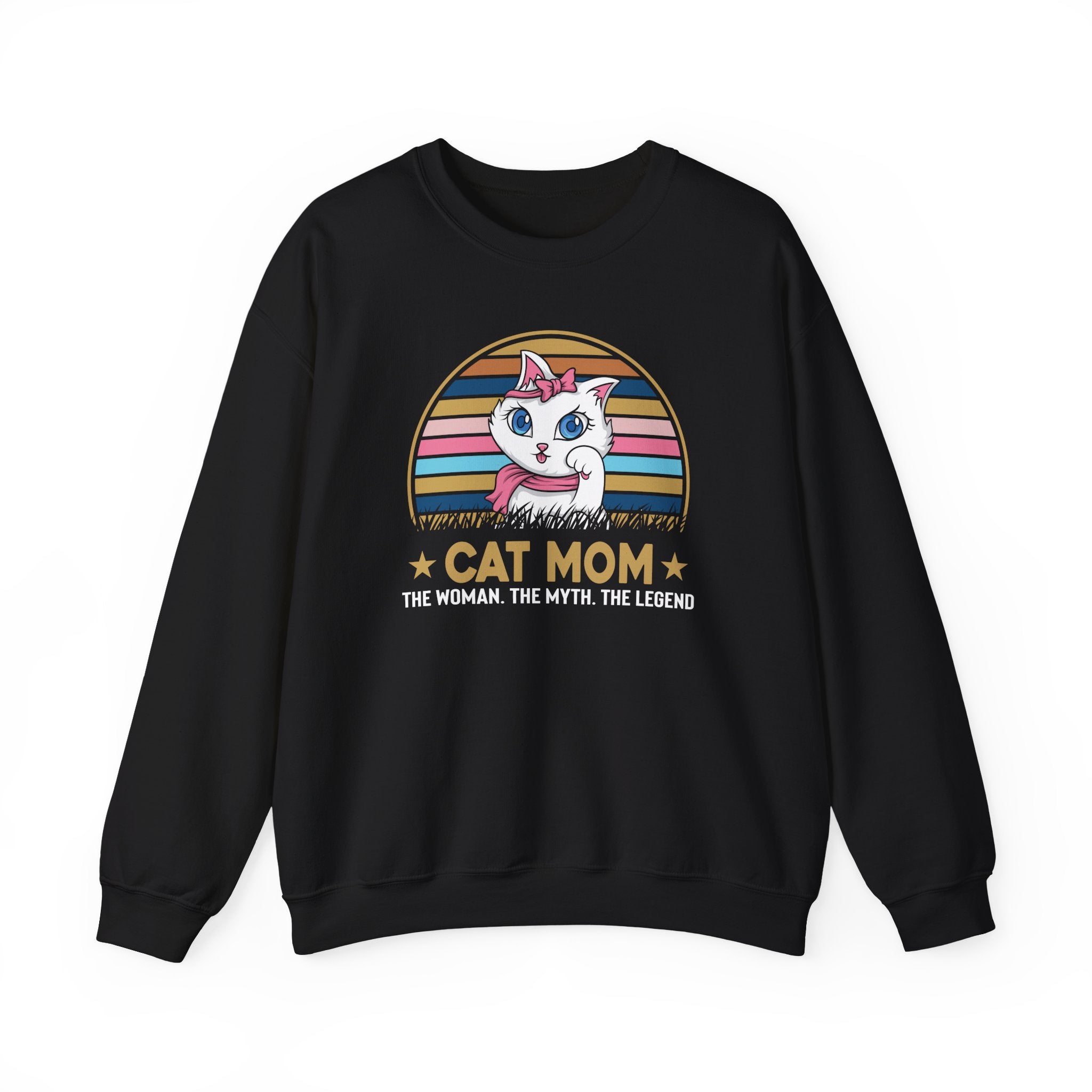 Cat Lover Sweatshirt - Cat Mom - Unisex Heavy Blend™ Crewneck Sweatshirt - Don't Stress Meowt