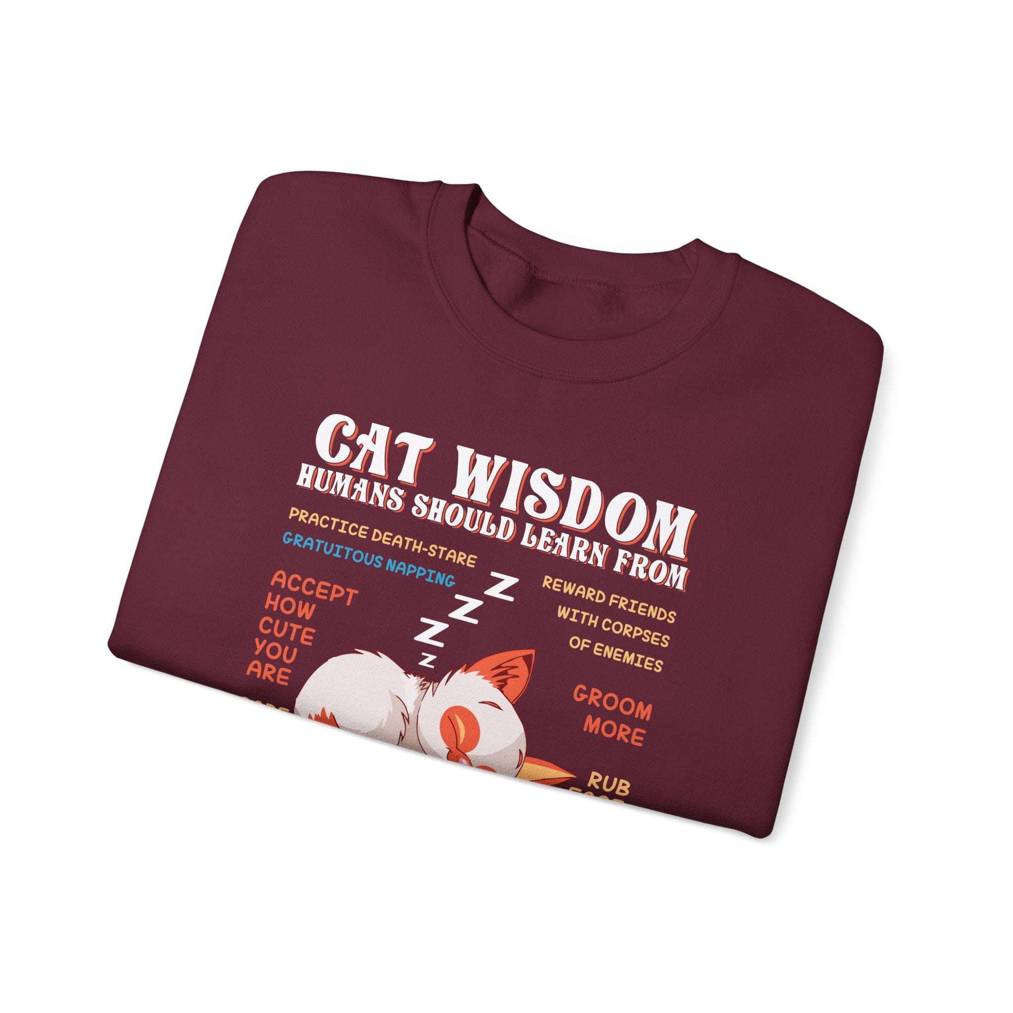 Cat Wisdom Sweatshirt - Heavy Blend