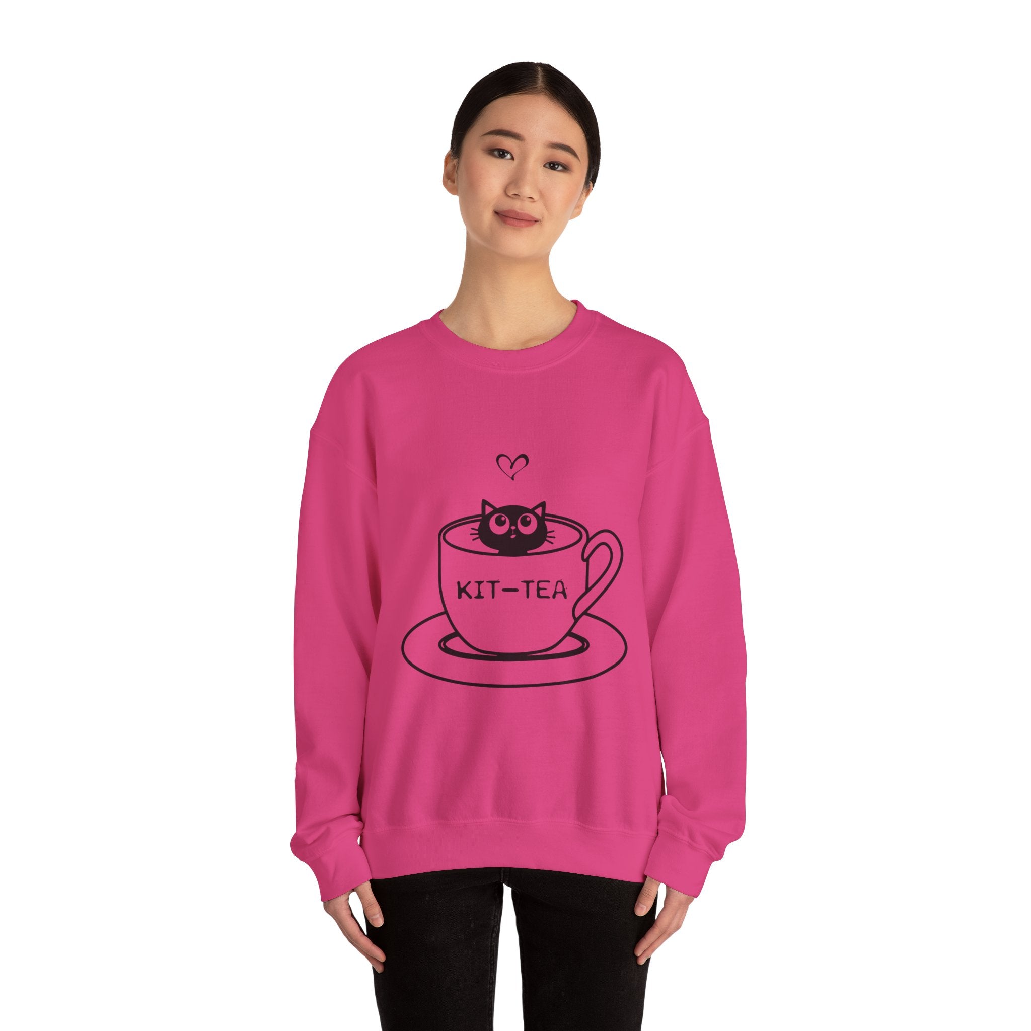 Cat Quote Sweatshirt - Kit-Tea -  Heavy Blend Crewneck