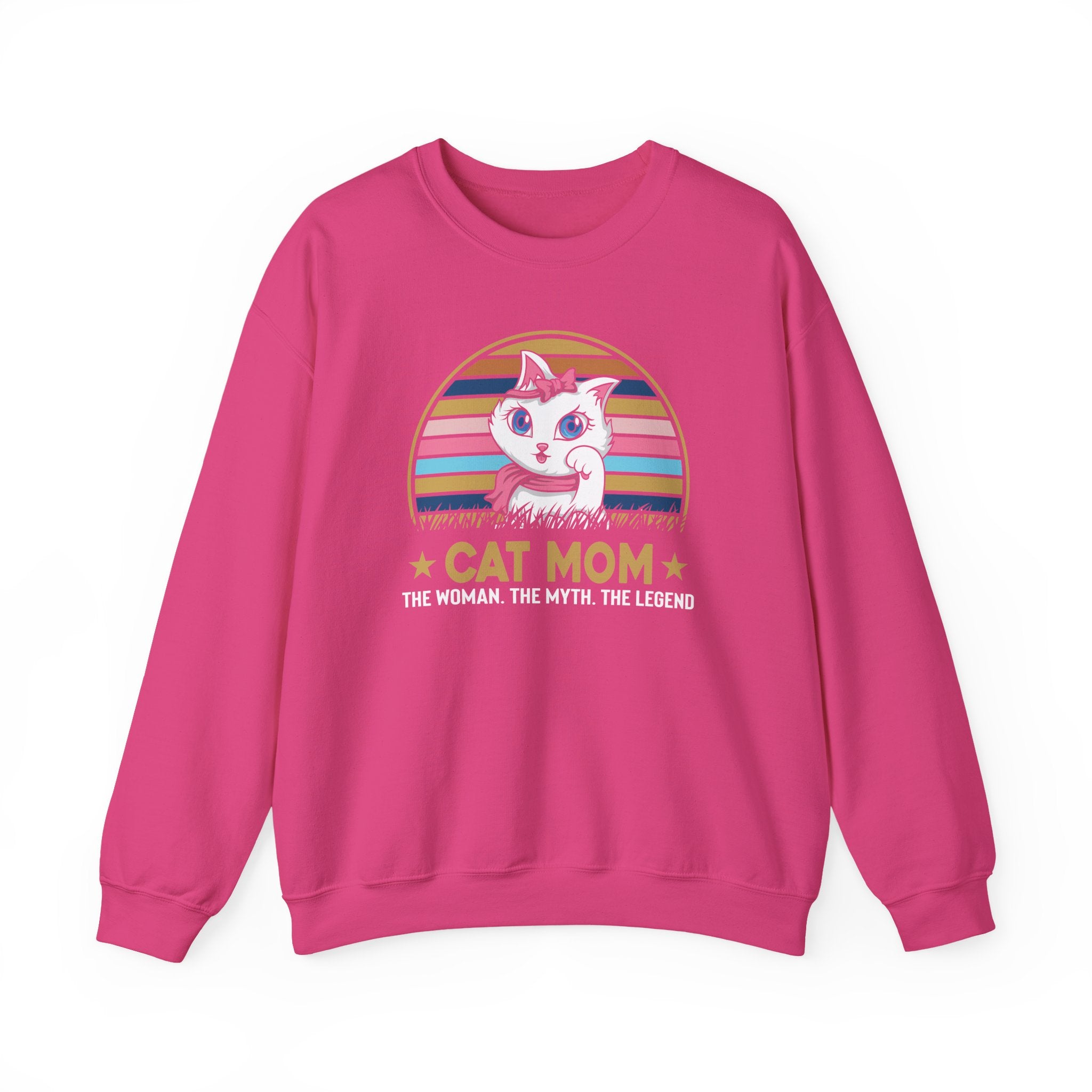 Cat Lover Sweatshirt - Cat Mom - Unisex Heavy Blend™ Crewneck Sweatshirt - Don't Stress Meowt