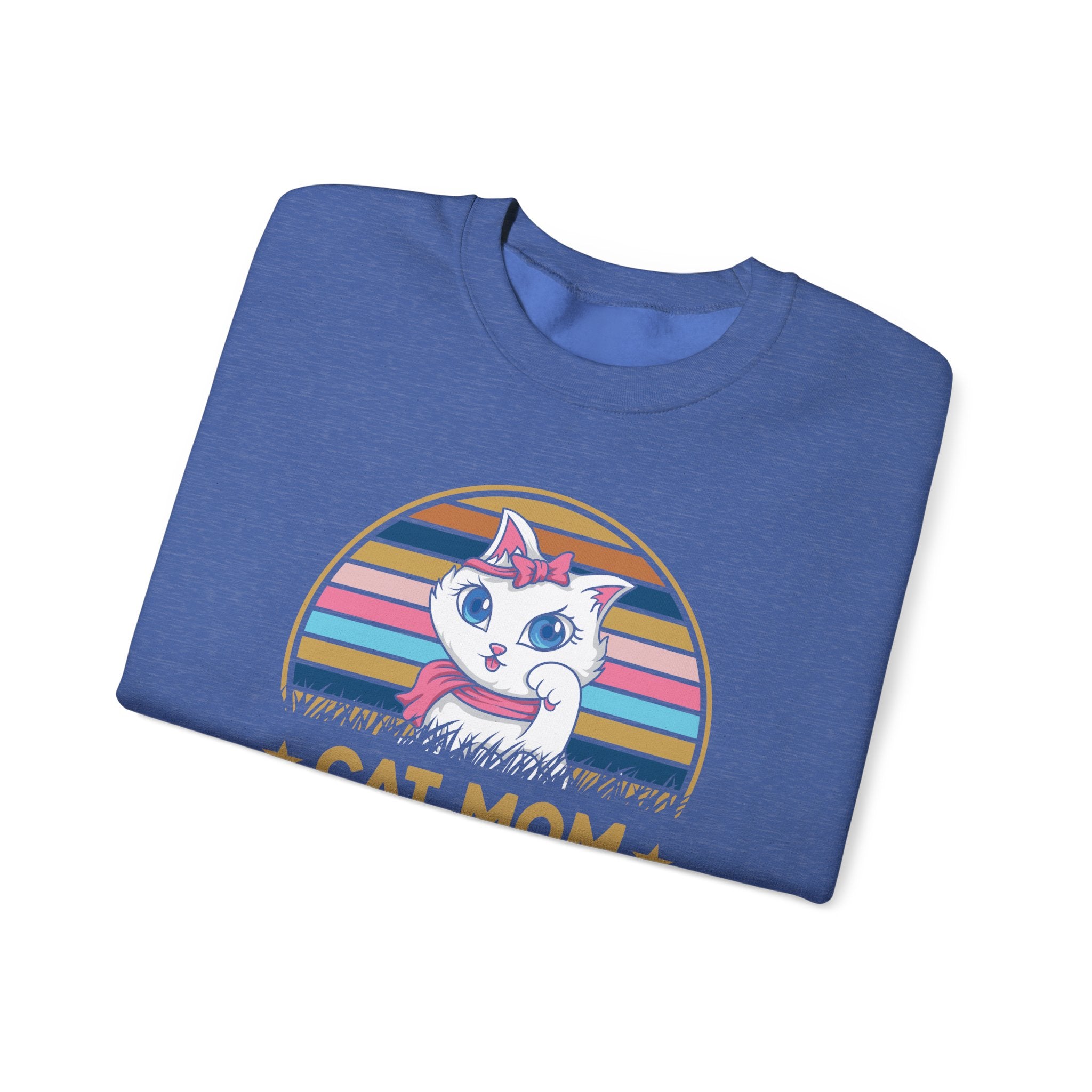 Cat Lover Sweatshirt - Cat Mom - Unisex Heavy Blend™ Crewneck Sweatshirt - Don't Stress Meowt
