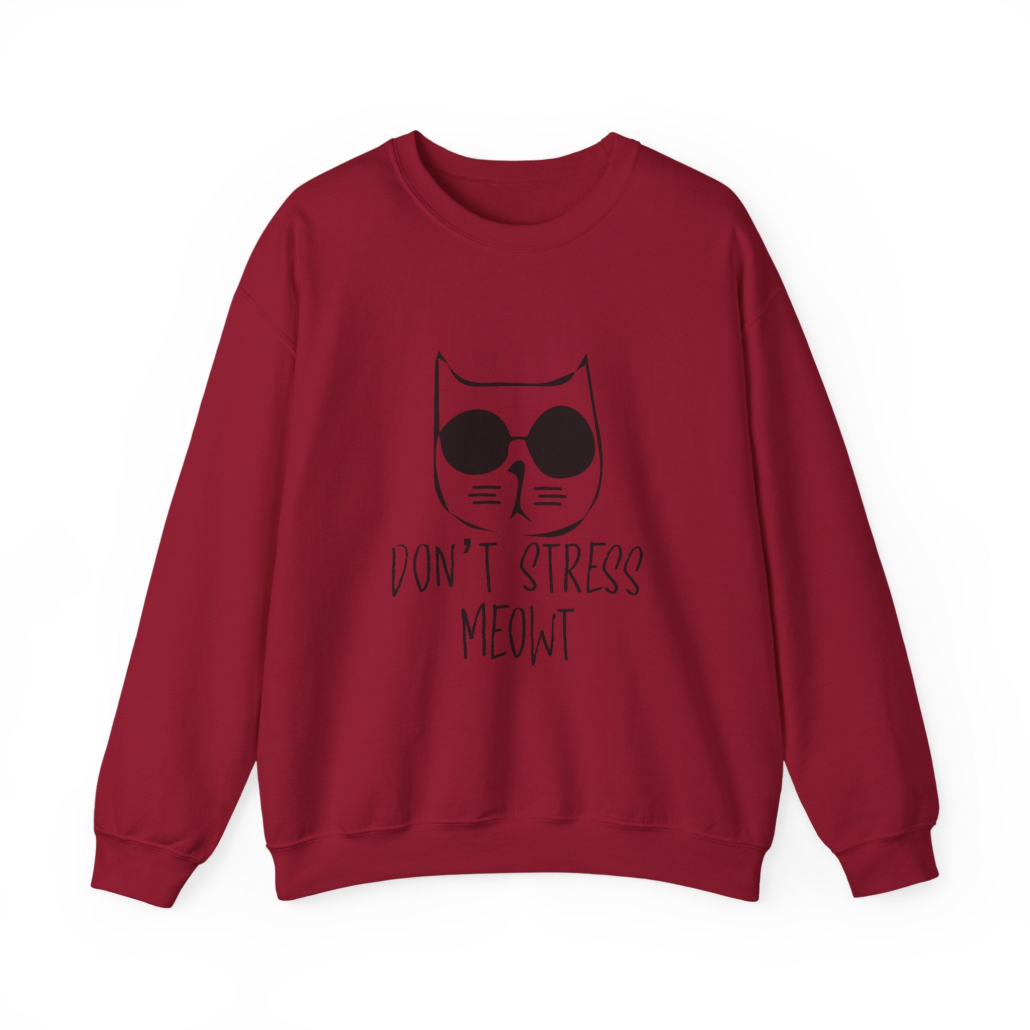 Cat Lover Sweatshirt - Unisex Heavy Blend™ Crewneck Sweatshirt - Don't Stress Meowt