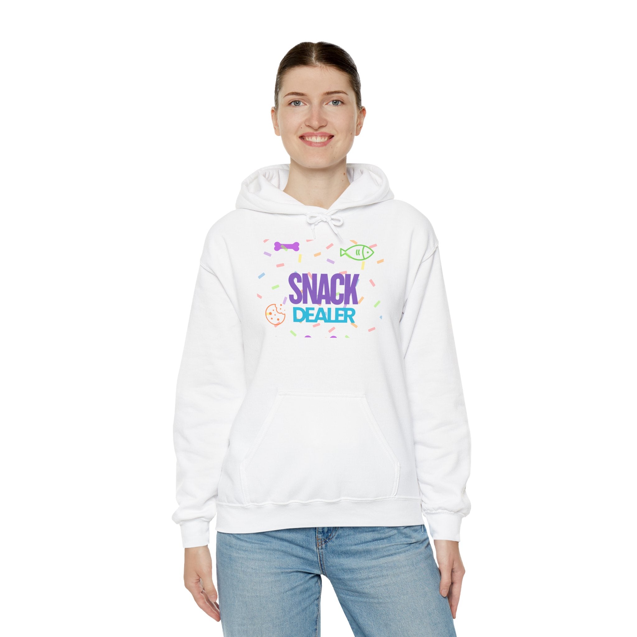 Snack Dealer Hoodie - Unisex Heavy Blend™ Sweatshirt with Dog Bandana Design