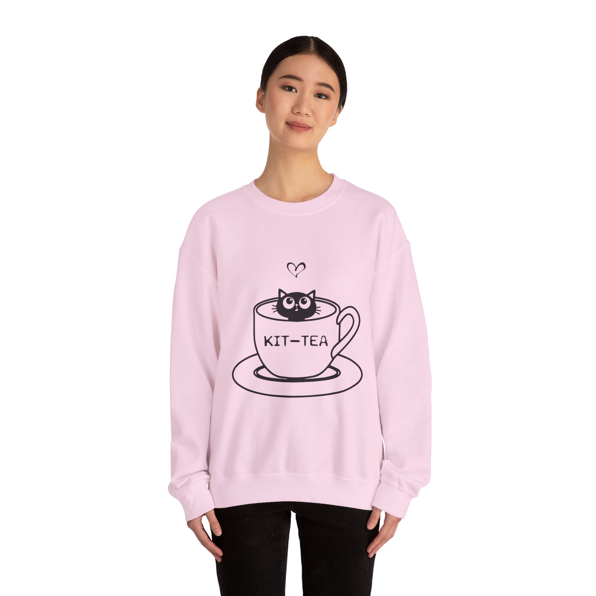 Cat Quote Sweatshirt - Kit-Tea -  Heavy Blend Crewneck