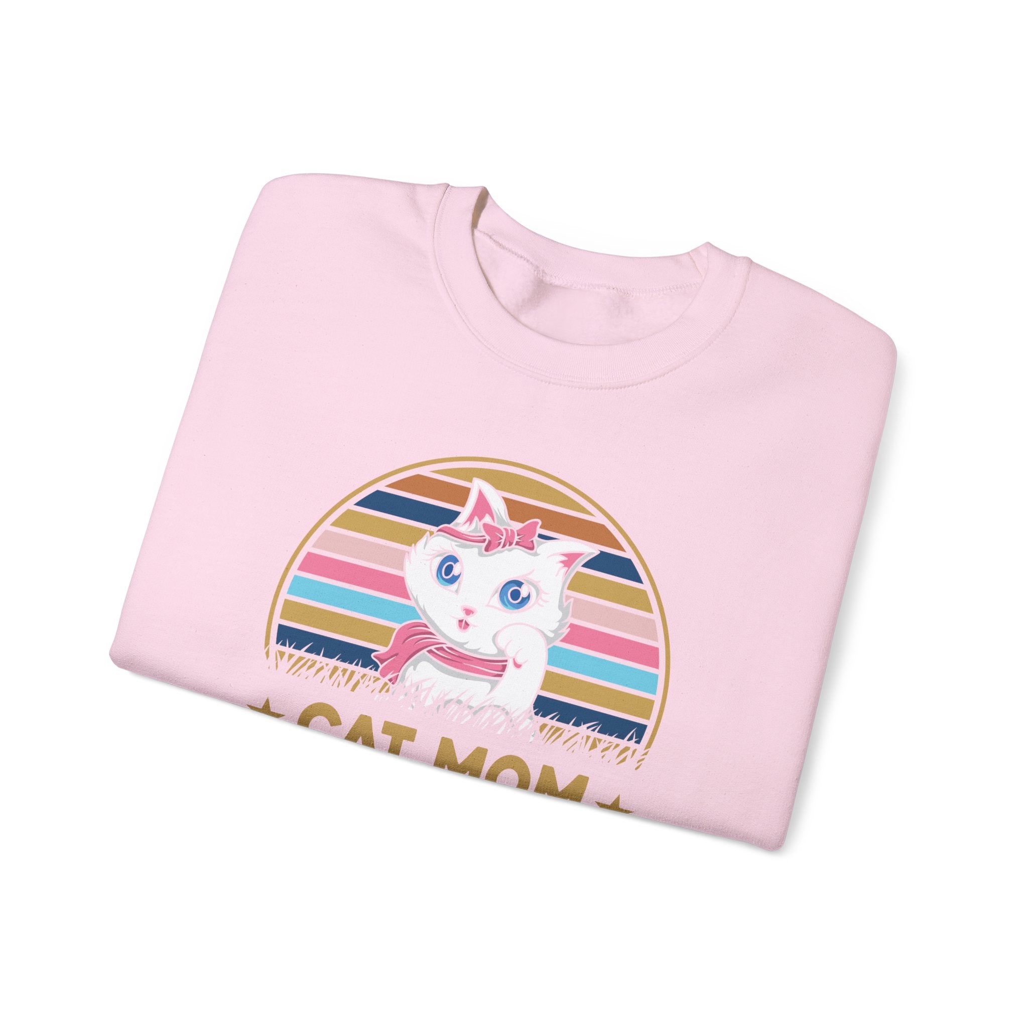 Cat Lover Sweatshirt - Cat Mom - Unisex Heavy Blend™ Crewneck Sweatshirt - Don't Stress Meowt