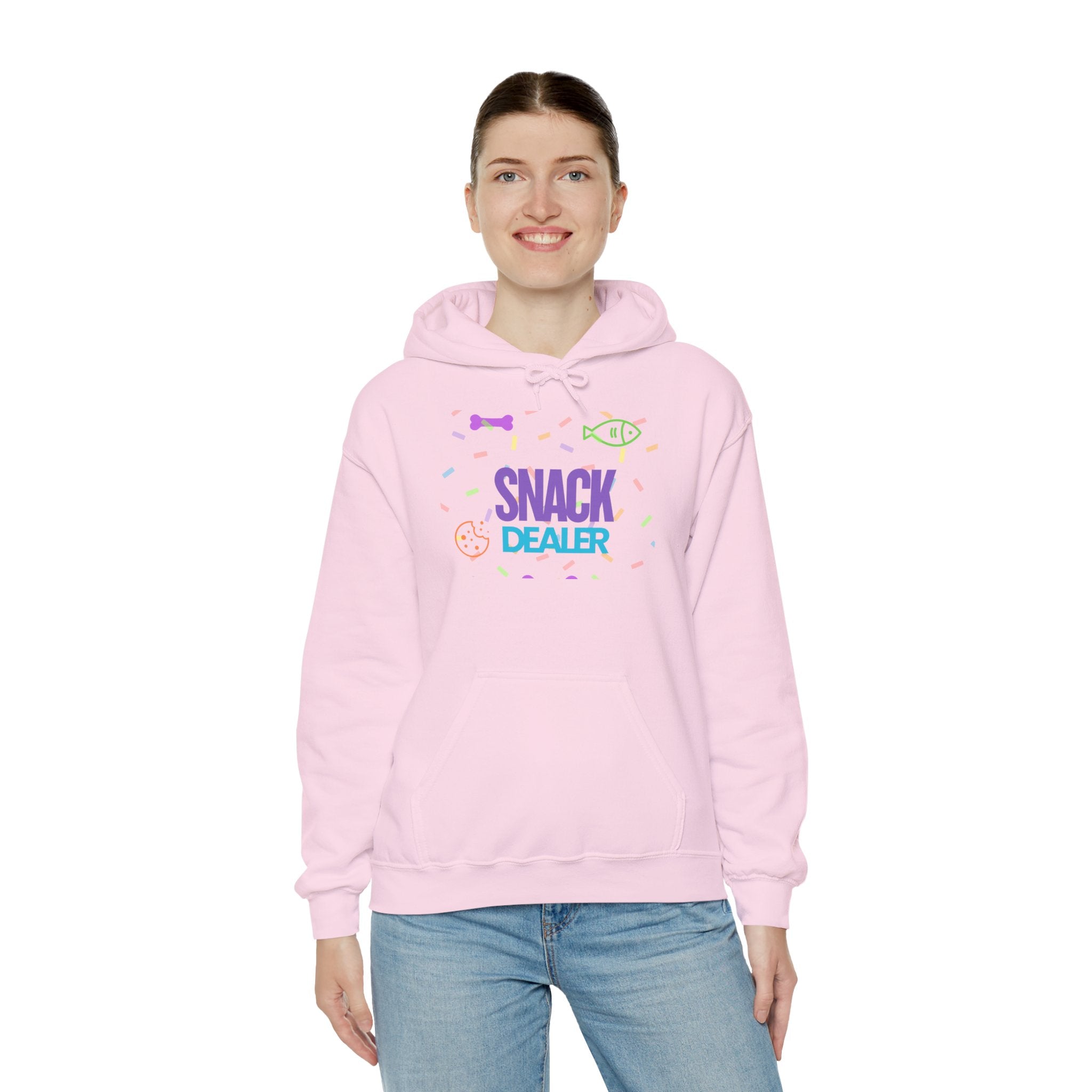Snack Dealer Hoodie - Unisex Heavy Blend™ Sweatshirt with Dog Bandana Design