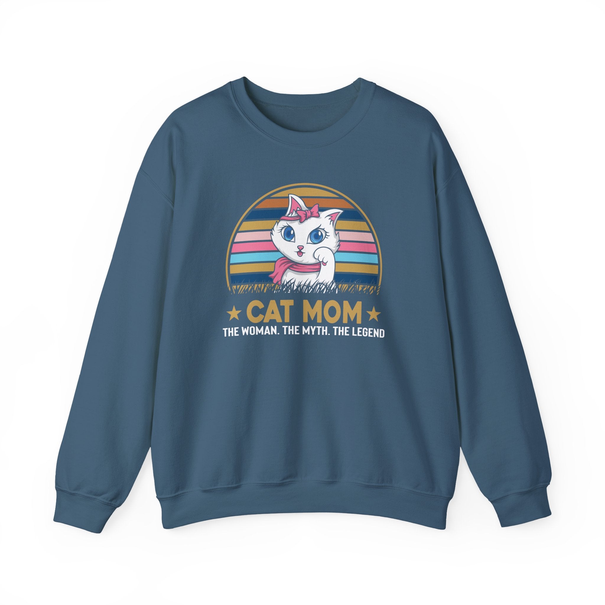 Cat Lover Sweatshirt - Cat Mom - Unisex Heavy Blend™ Crewneck Sweatshirt - Don't Stress Meowt