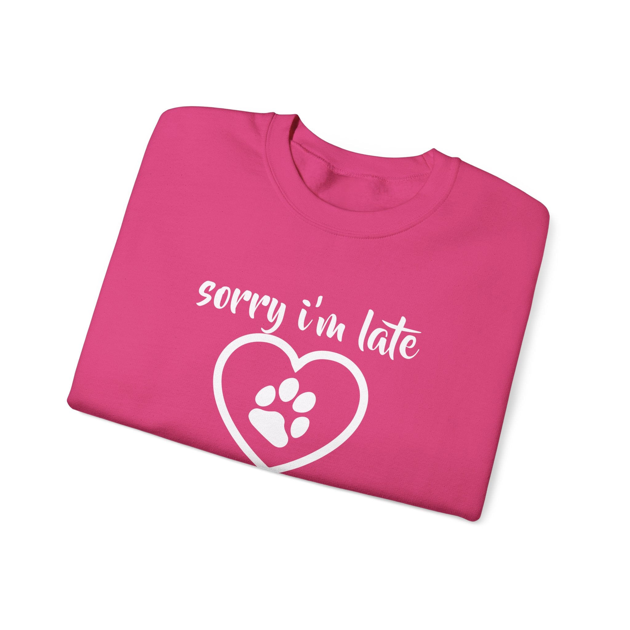 Dog Quote Sweatshirt - Sorry I'm Late I Saw A Dog