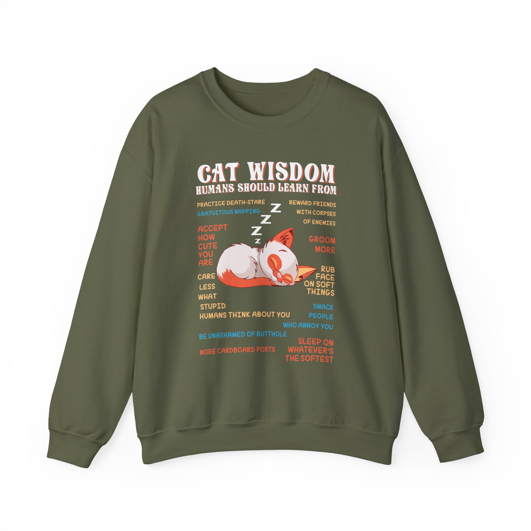 Cat Wisdom Sweatshirt - Heavy Blend