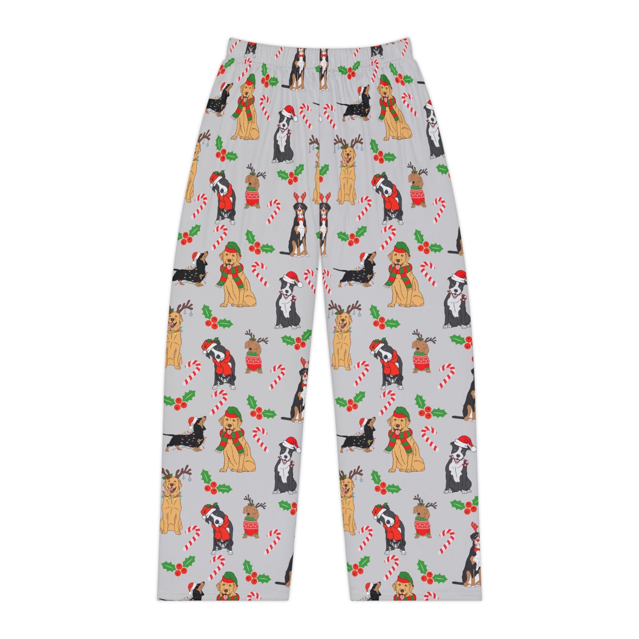 Festive Dog-Themed Women's Pajama Pants, Cozy Loungewear, Holiday Gifts, Dog Lover Apparel, Christmas Pajama Set, Comfortable Sleepwear