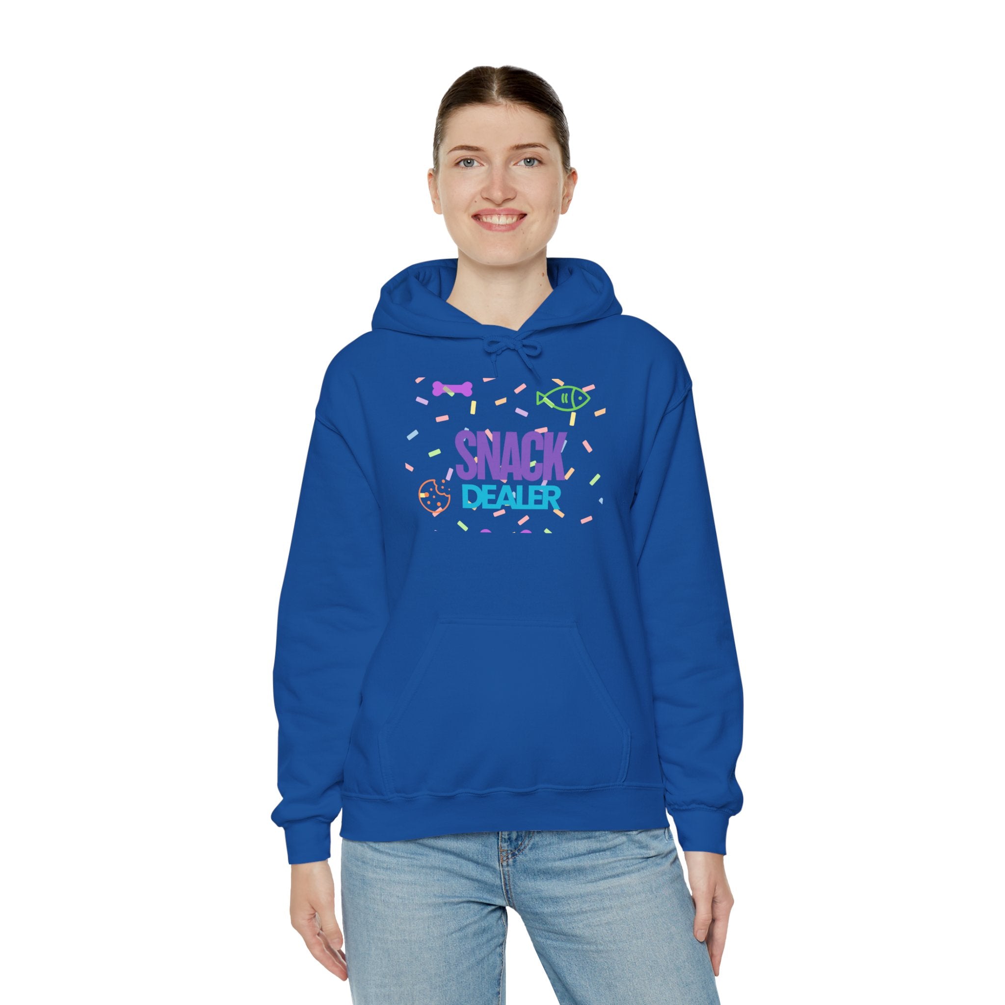 Snack Dealer Hoodie - Unisex Heavy Blend™ Sweatshirt with Dog Bandana Design