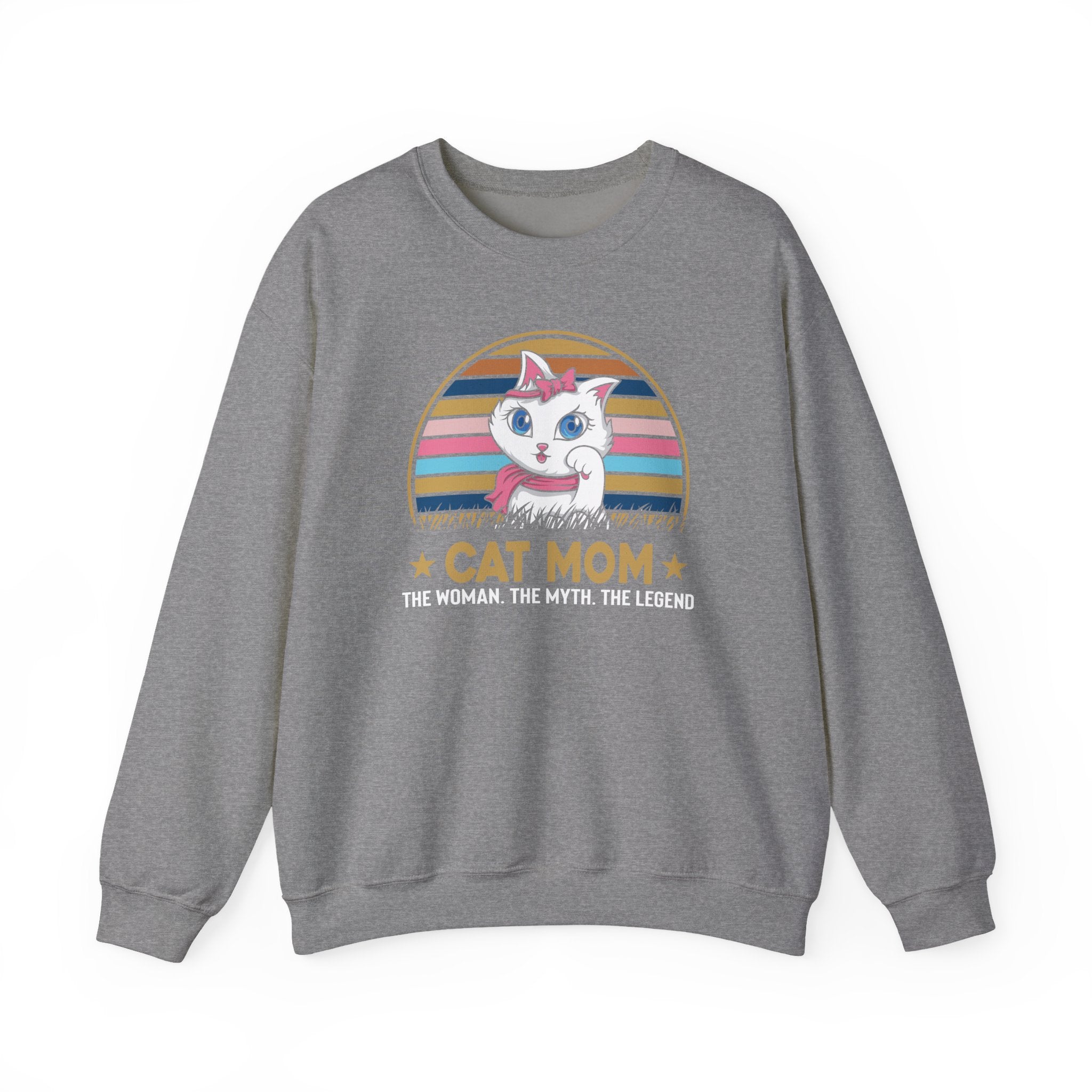 Cat Lover Sweatshirt - Cat Mom - Unisex Heavy Blend™ Crewneck Sweatshirt - Don't Stress Meowt