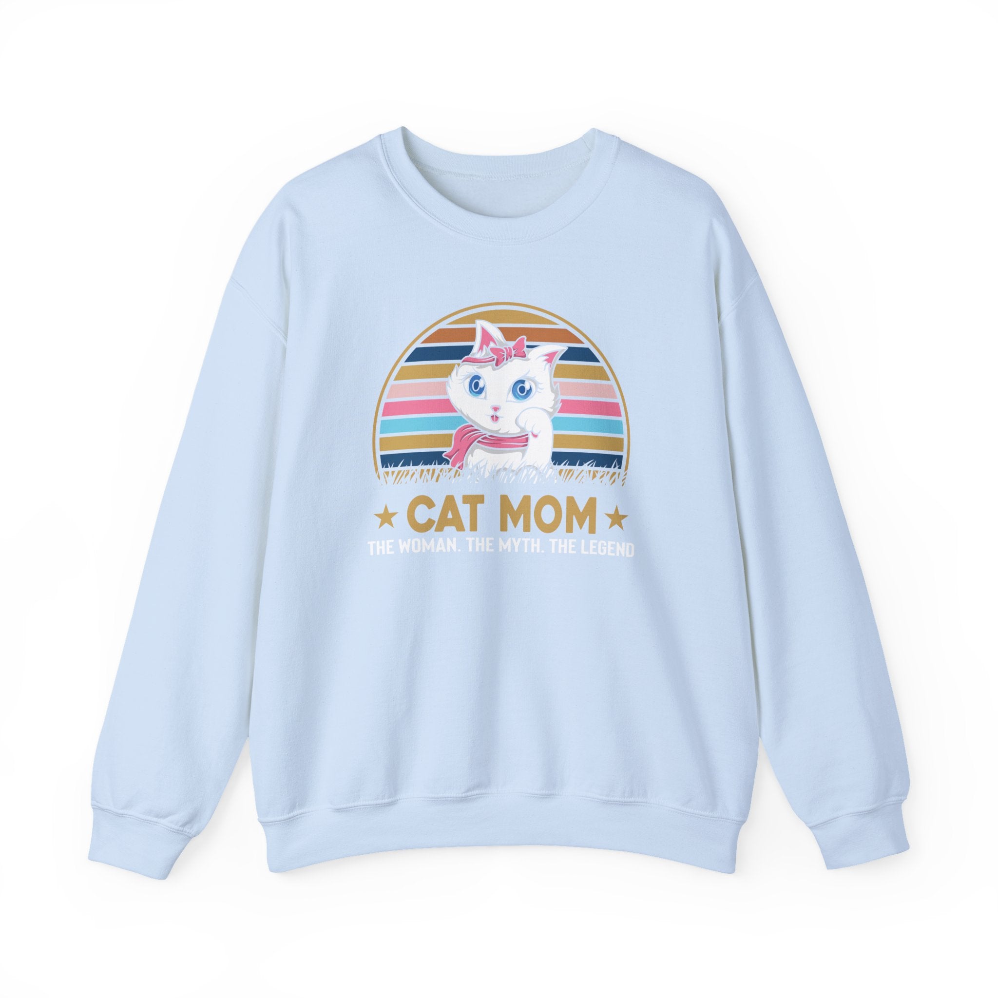 Cat Lover Sweatshirt - Cat Mom - Unisex Heavy Blend™ Crewneck Sweatshirt - Don't Stress Meowt