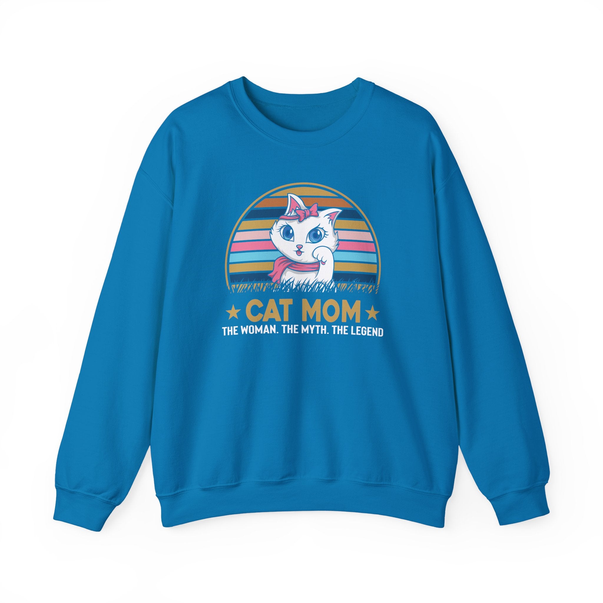 Cat Lover Sweatshirt - Cat Mom - Unisex Heavy Blend™ Crewneck Sweatshirt - Don't Stress Meowt