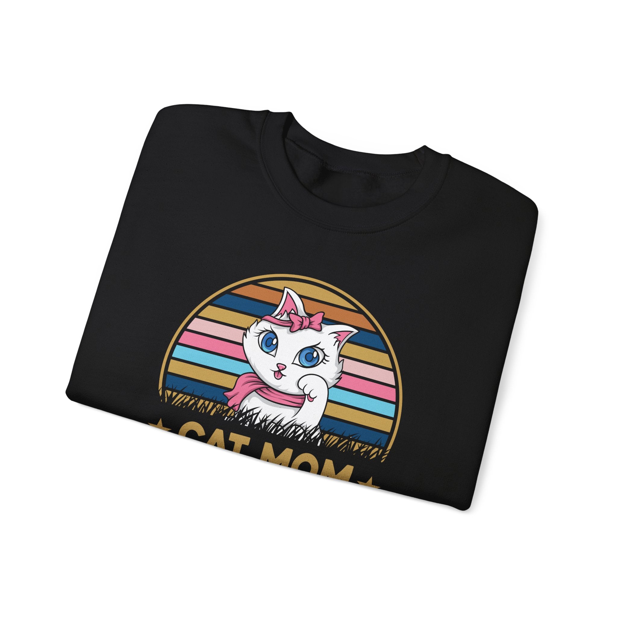 Cat Lover Sweatshirt - Cat Mom - Unisex Heavy Blend™ Crewneck Sweatshirt - Don't Stress Meowt