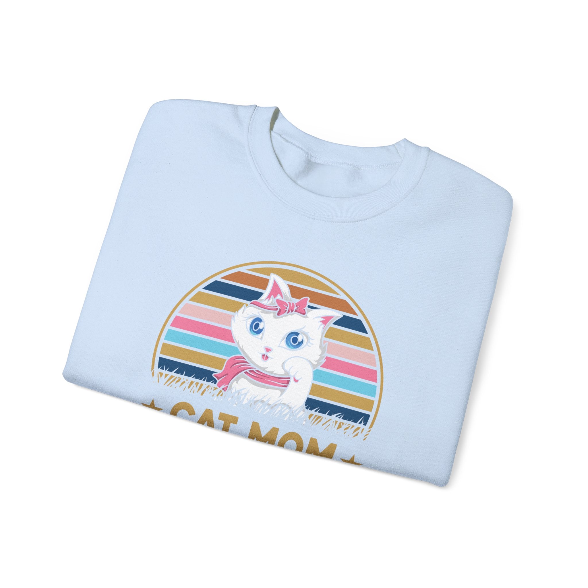 Cat Lover Sweatshirt - Cat Mom - Unisex Heavy Blend™ Crewneck Sweatshirt - Don't Stress Meowt