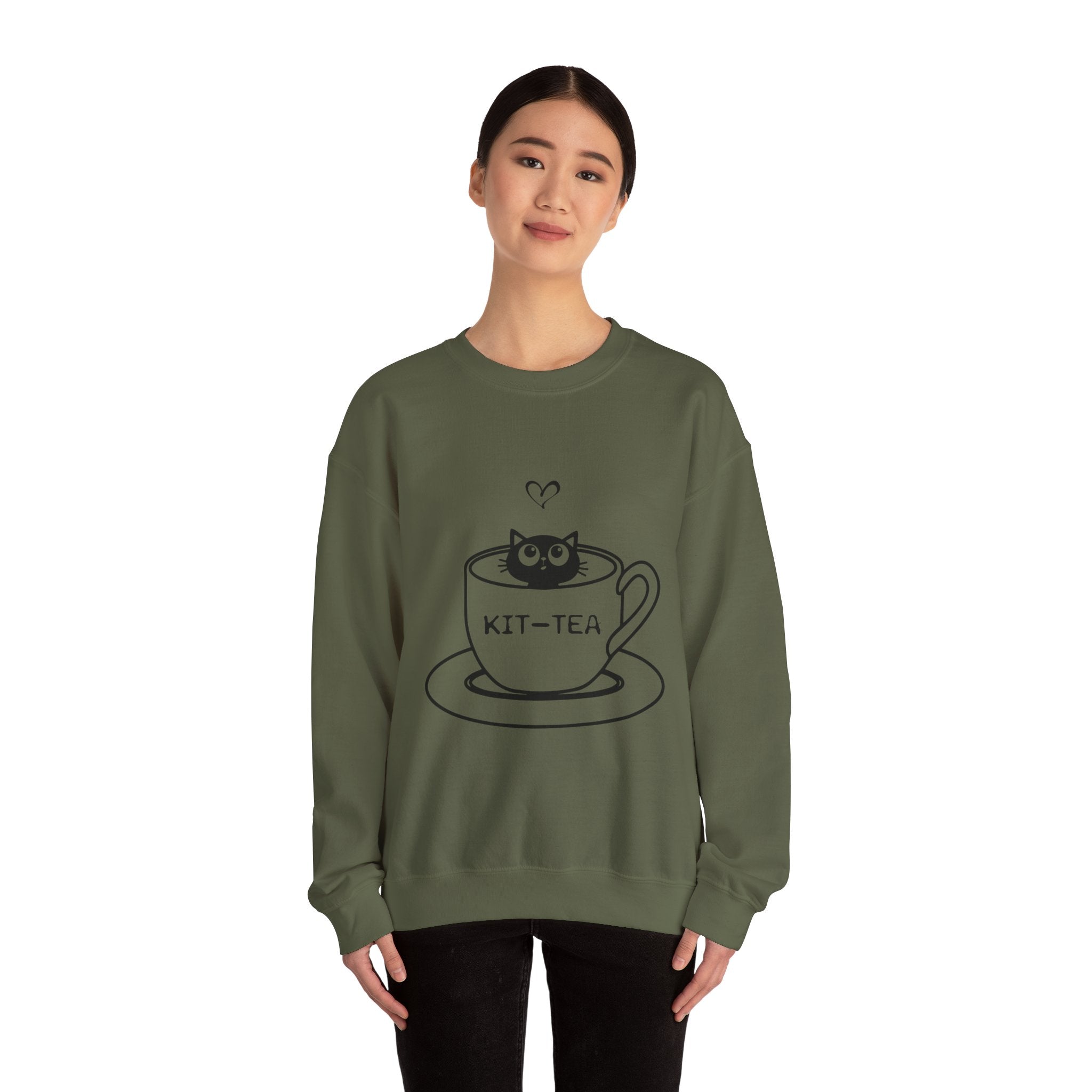 Cat Quote Sweatshirt - Kit-Tea -  Heavy Blend Crewneck