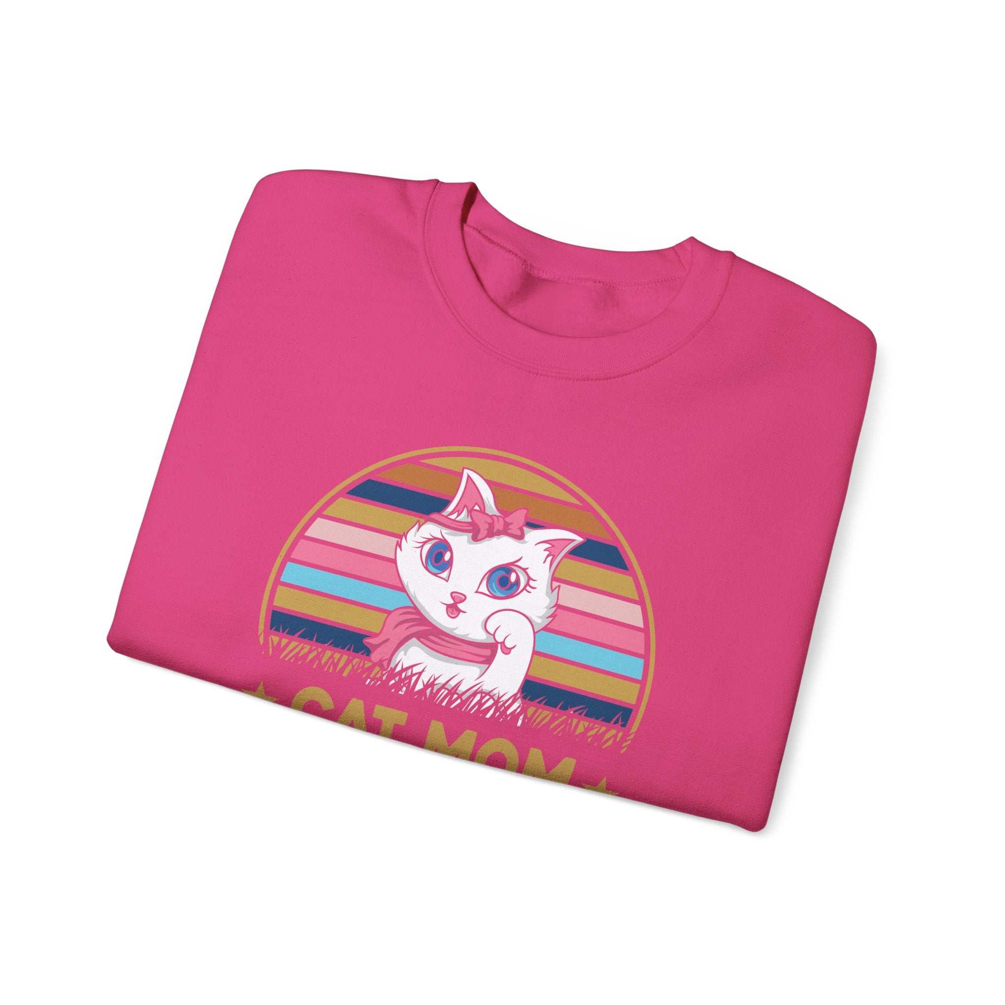 Cat Lover Sweatshirt - Cat Mom - Unisex Heavy Blend™ Crewneck Sweatshirt - Don't Stress Meowt