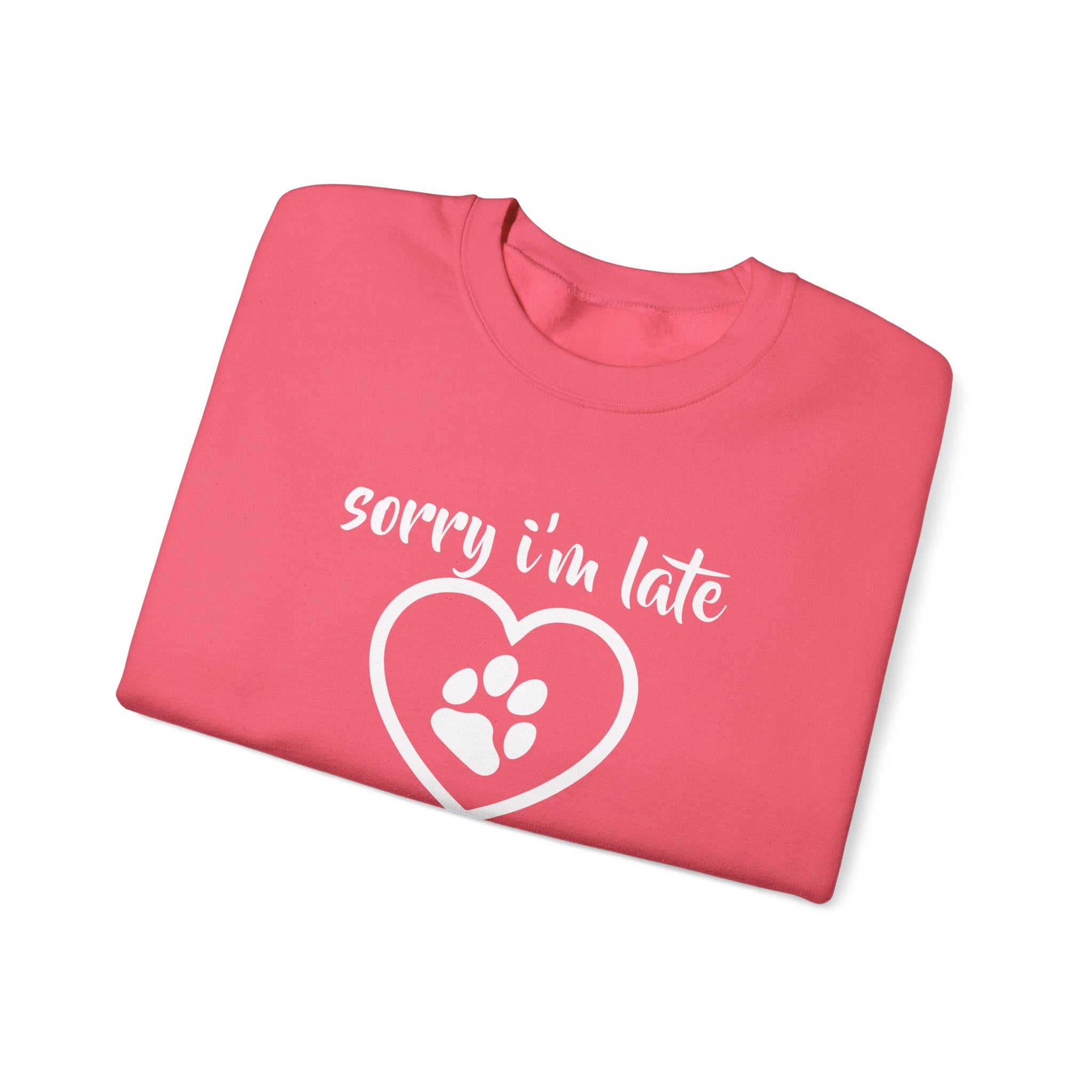 Dog Quote Sweatshirt - Sorry I'm Late I Saw A Dog