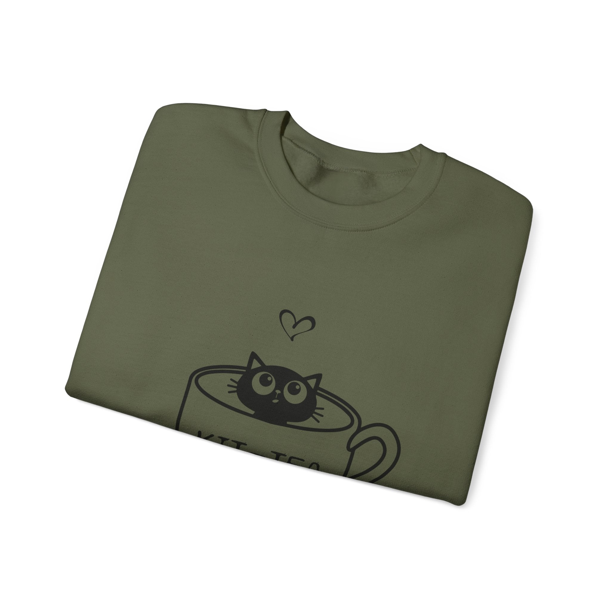 Cat Quote Sweatshirt - Kit-Tea -  Heavy Blend Crewneck