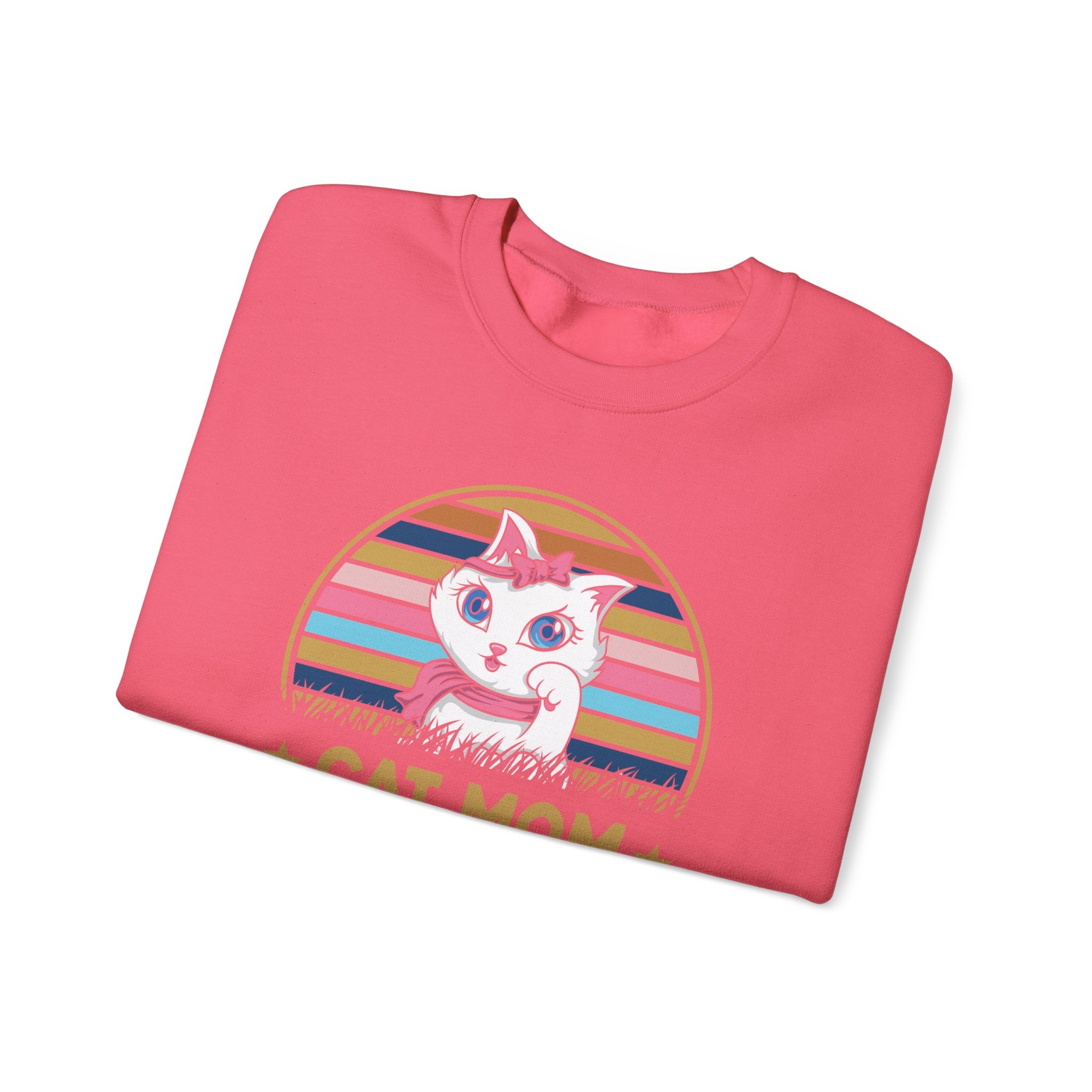 Cat Lover Sweatshirt - Cat Mom - Unisex Heavy Blend™ Crewneck Sweatshirt - Don't Stress Meowt