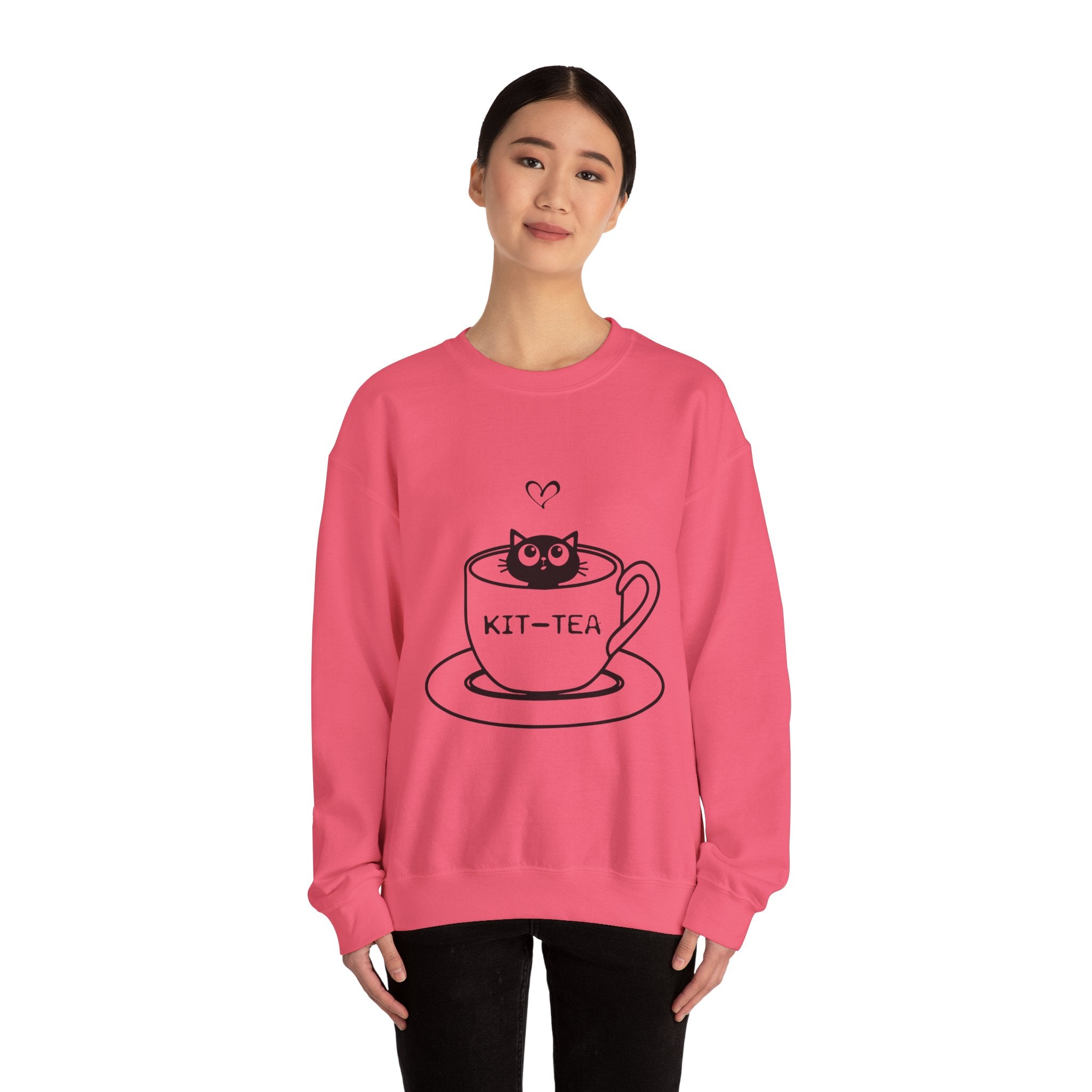 Cat Quote Sweatshirt - Kit-Tea -  Heavy Blend Crewneck