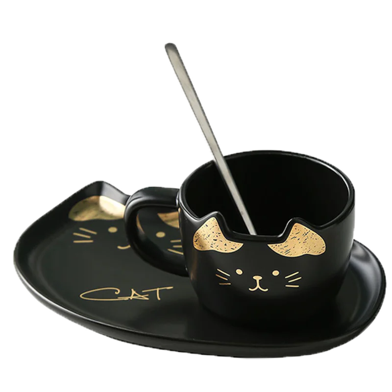 Ceramic Mug with Tray Set