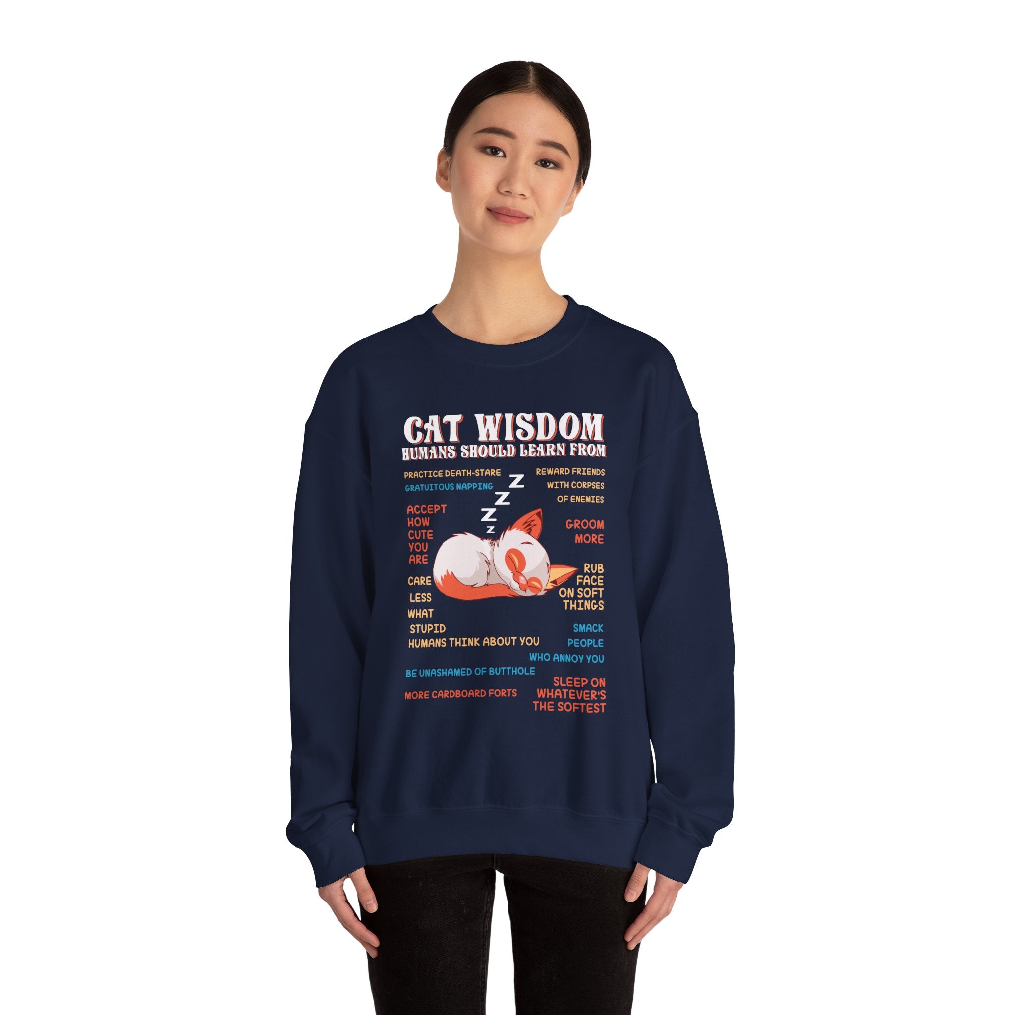 Cat Wisdom Sweatshirt - Heavy Blend