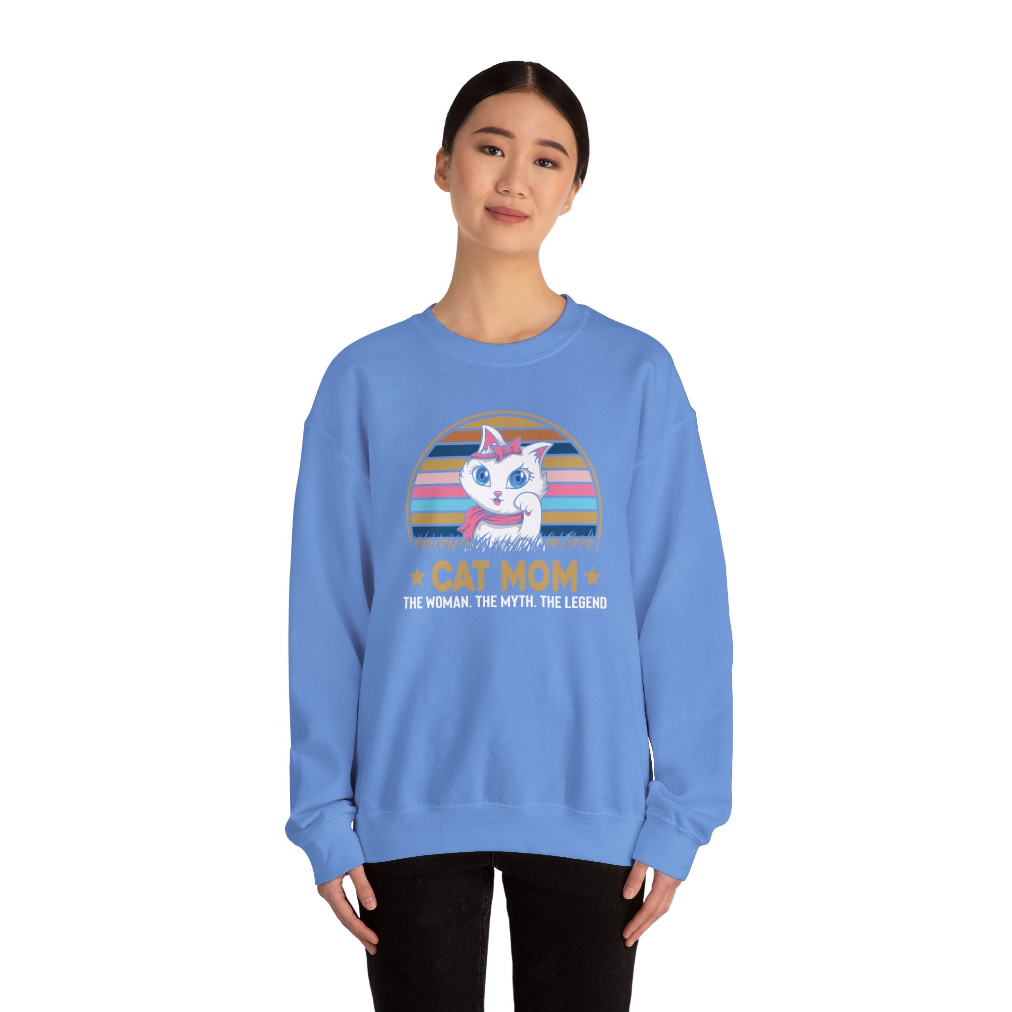 Cat Lover Sweatshirt - Cat Mom - Unisex Heavy Blend™ Crewneck Sweatshirt - Don't Stress Meowt