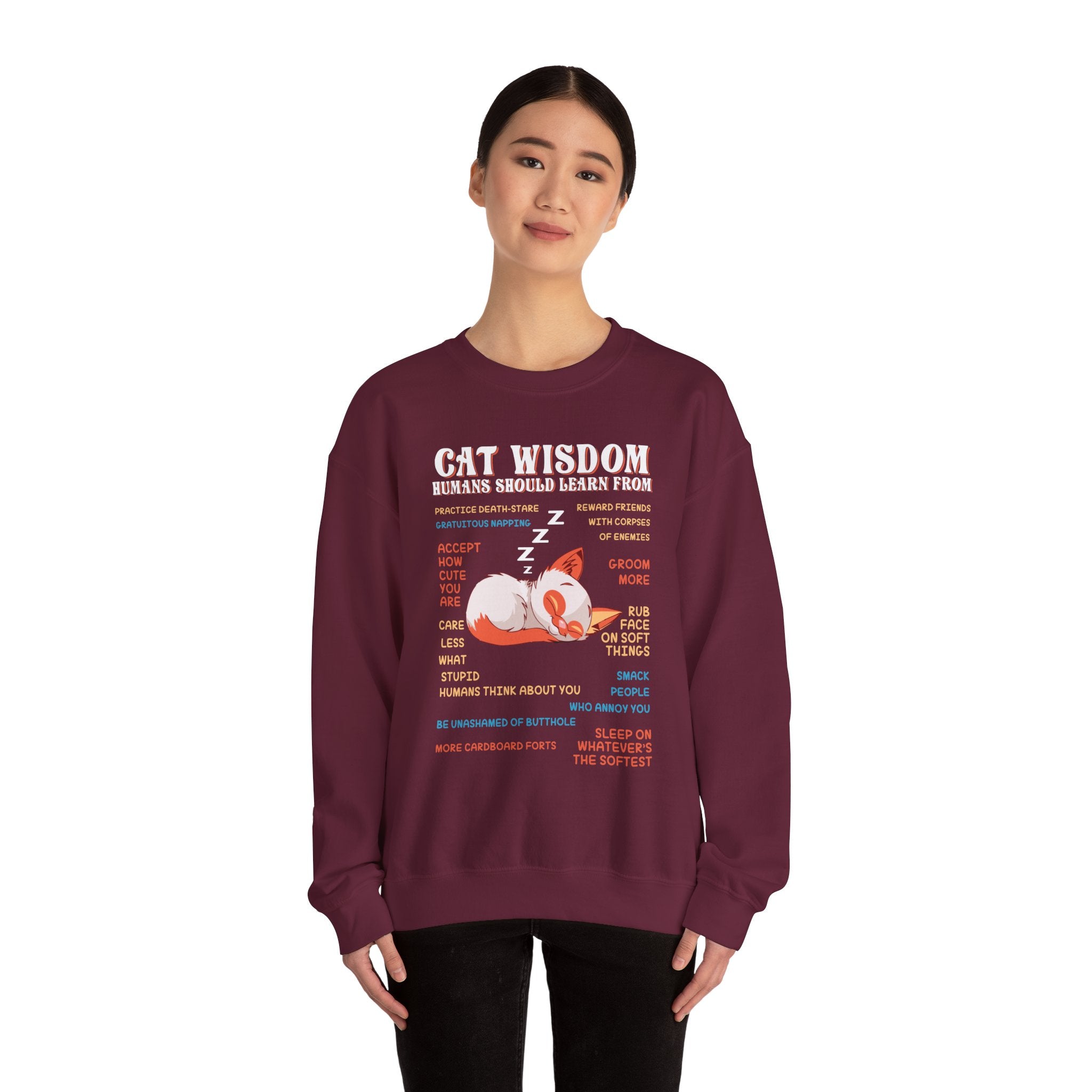 Cat Wisdom Sweatshirt - Heavy Blend