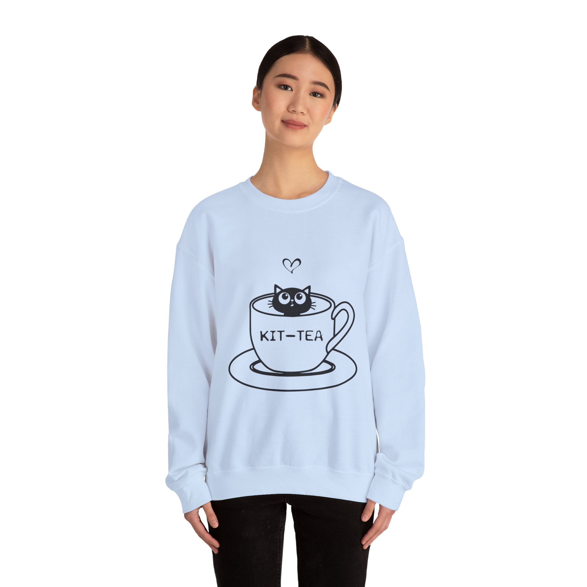 Cat Quote Sweatshirt - Kit-Tea -  Heavy Blend Crewneck