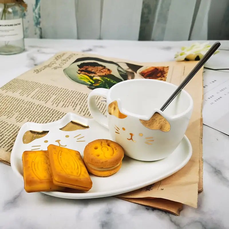 Ceramic Mug with Tray Set