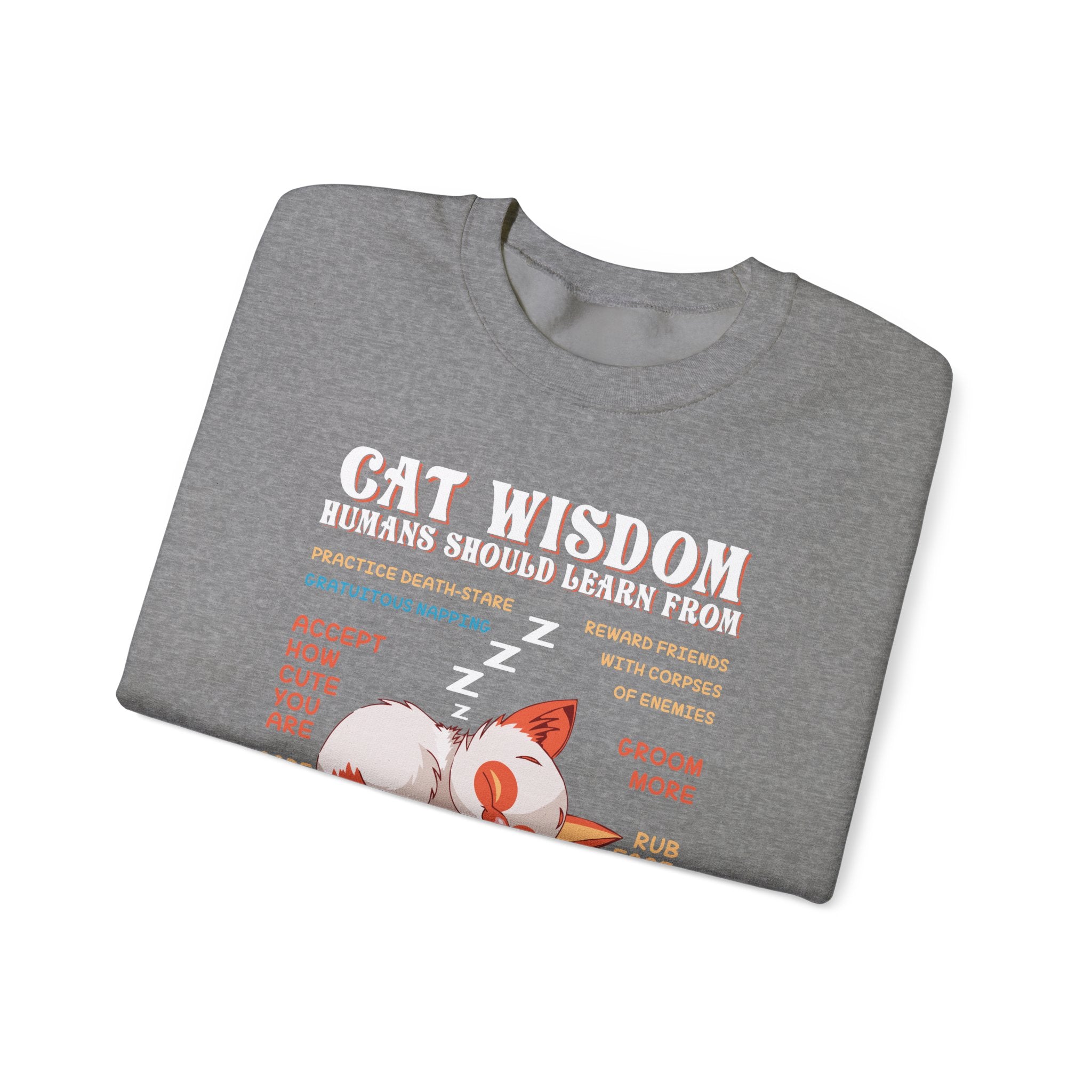 Cat Wisdom Sweatshirt - Heavy Blend