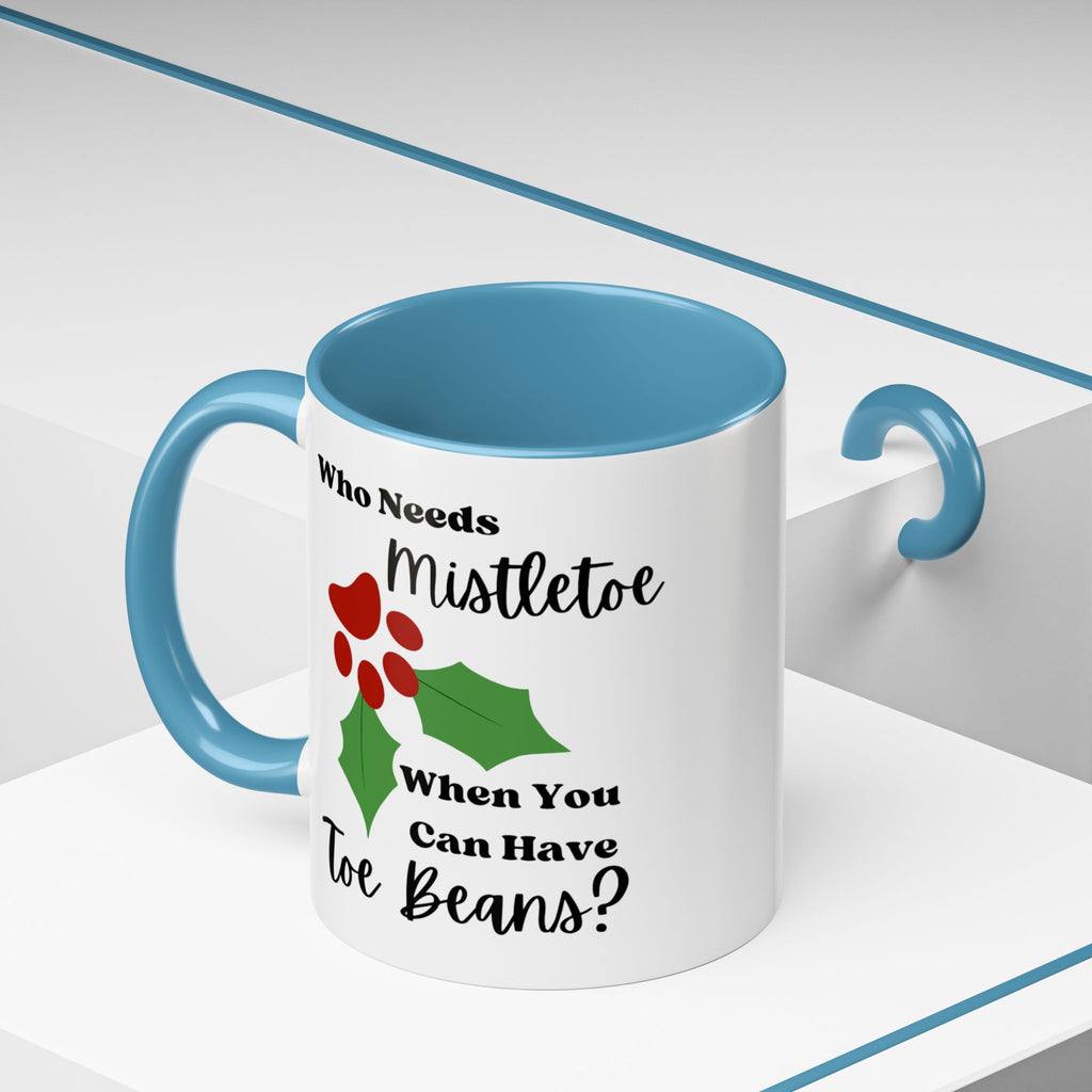 Mug - Kitty Lover 'Who Needs Mistletoe When You Can Have Toe Beans'