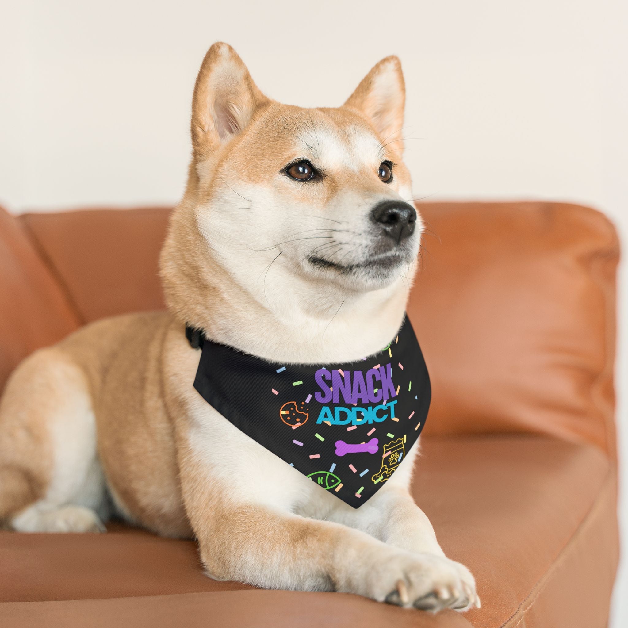 "Snack Addict" Bandana Collar