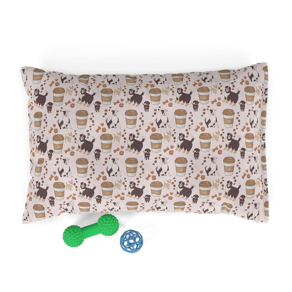 Cozy Pet Bed with Playful Dog Prints, Dog Bed, Pet Accessories, Gift for Dog Lovers, Home Decor for Pets, Doggie Bed