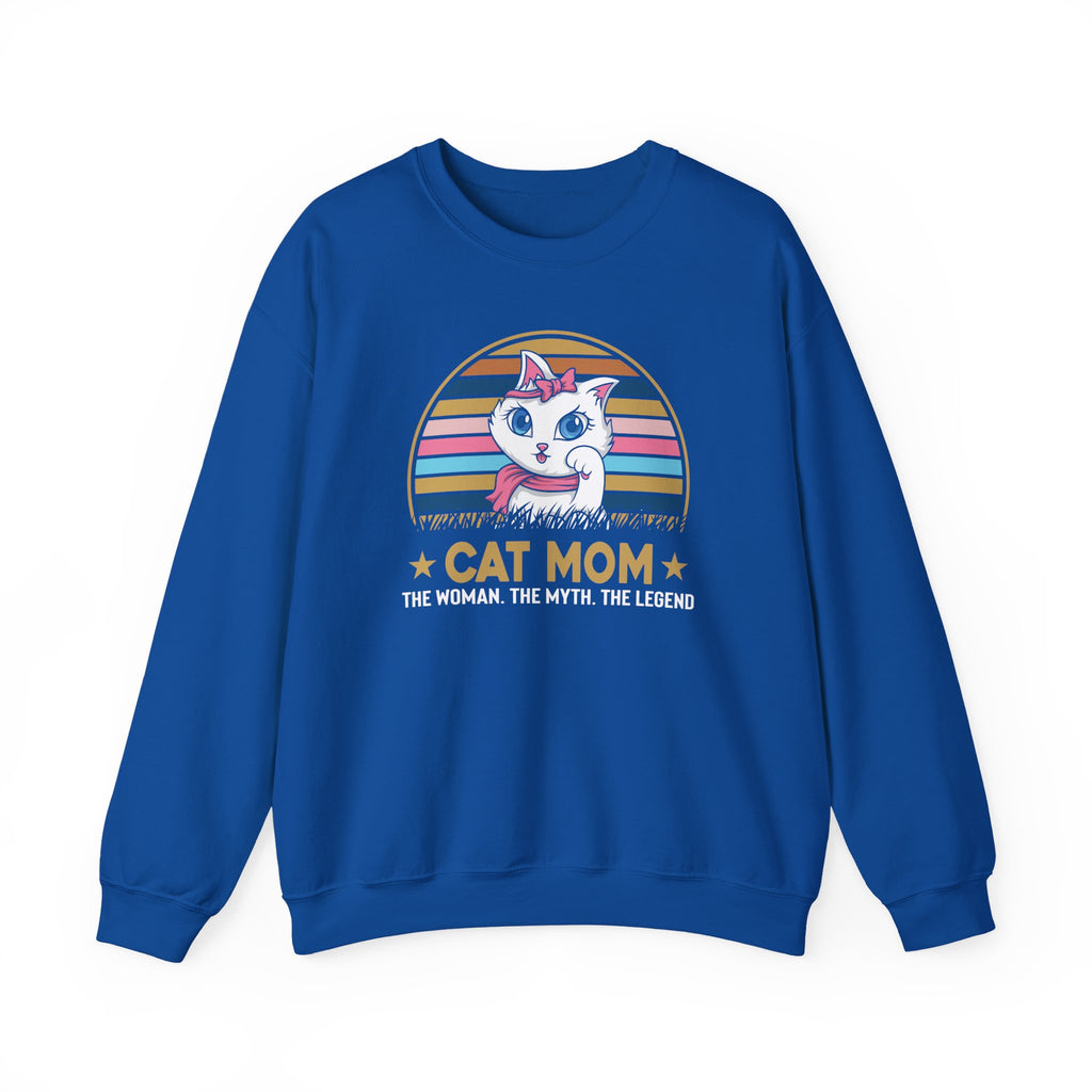 Cat Lover Sweatshirt - Cat Mom - Unisex Heavy Blend™ Crewneck Sweatshirt - Don't Stress Meowt