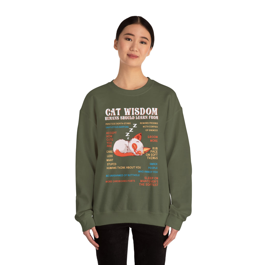 Cat Wisdom Sweatshirt - Heavy Blend