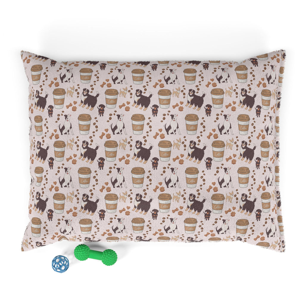 Cozy Pet Bed with Playful Dog Prints, Dog Bed, Pet Accessories, Gift for Dog Lovers, Home Decor for Pets, Doggie Bed