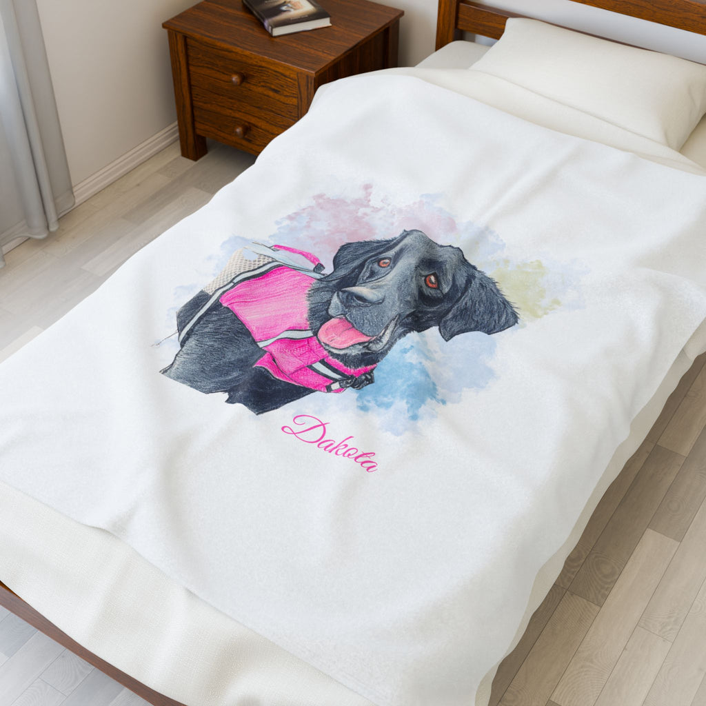 Plush Pet Sketch Blanket